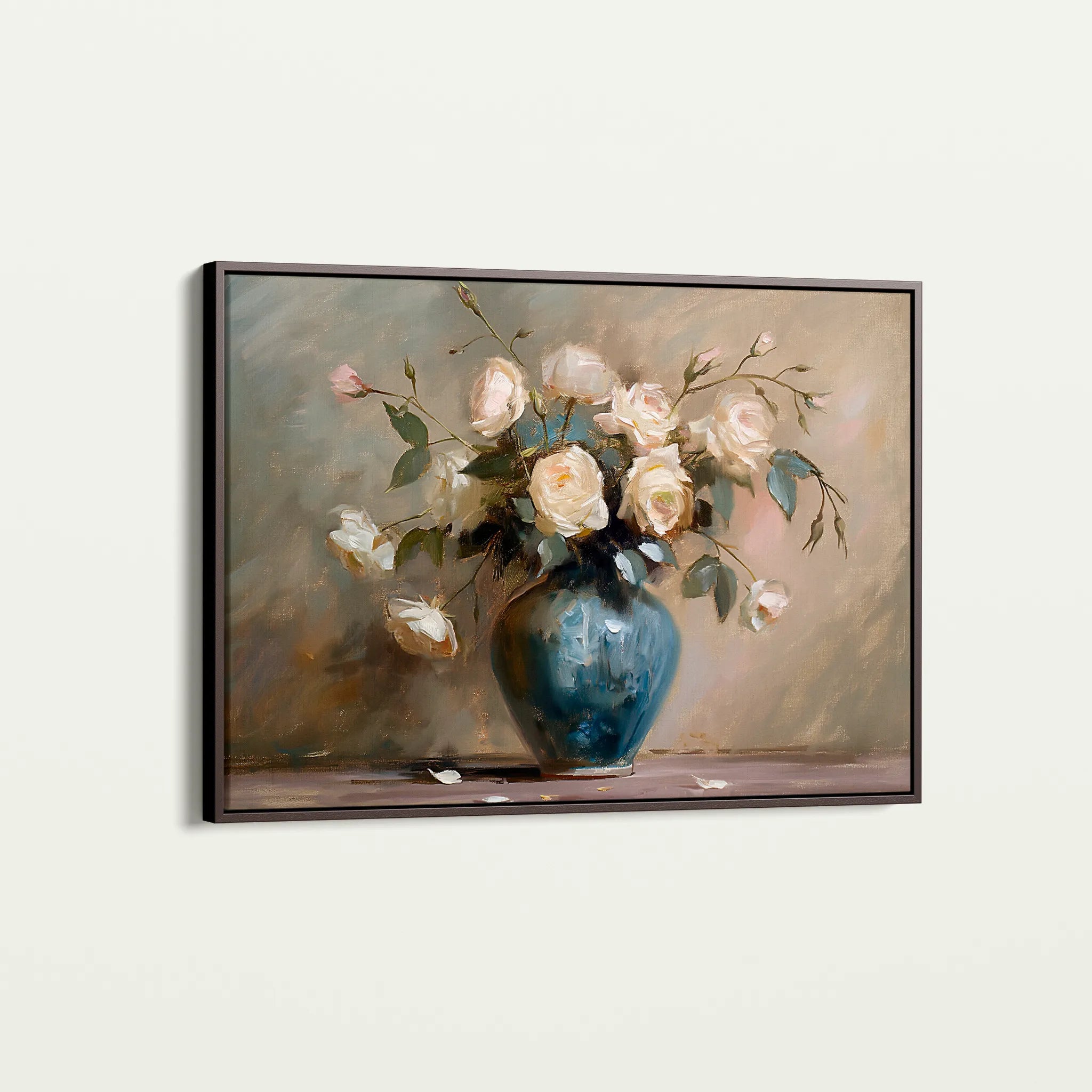 Floral 099 Canvas Art 18" x 24" / 45 x 60 cm / Black