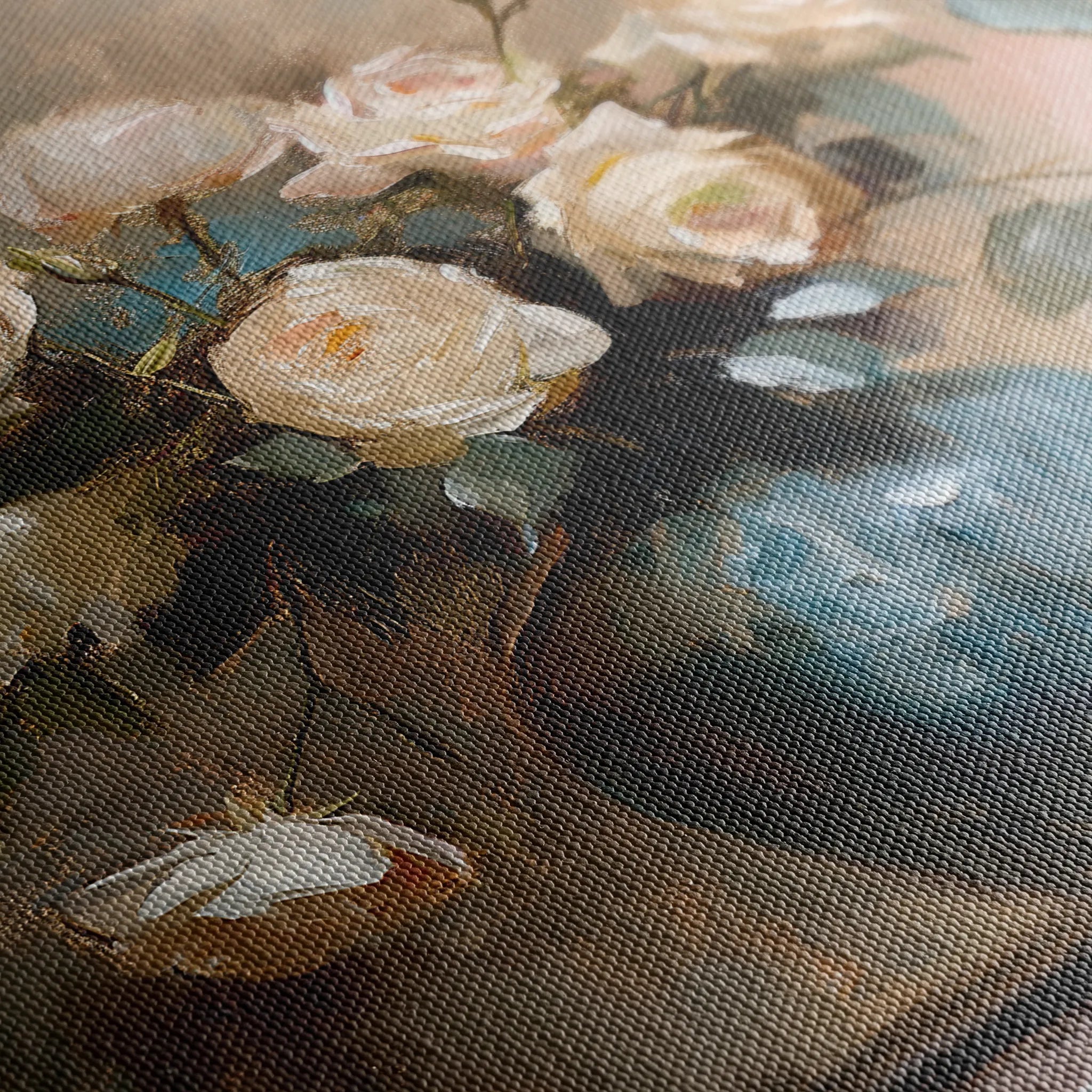 Floral 099 Canvas Art 18" x 24" / 45 x 60 cm / Black