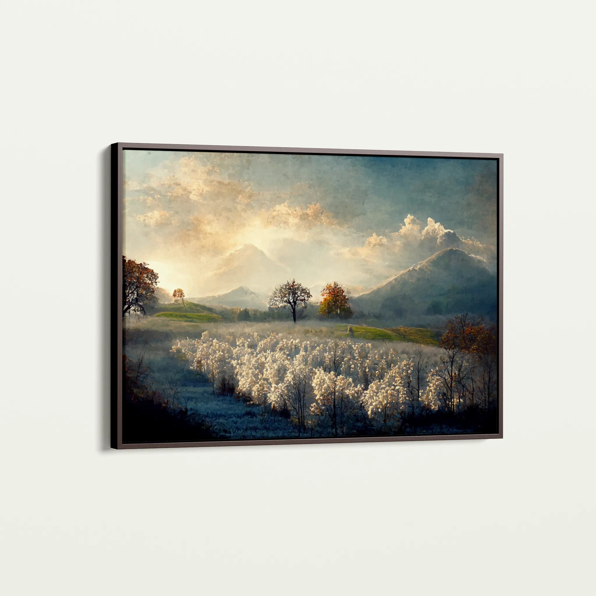 Landscape 099 Canvas Art 18" x 24" / 45 x 60 cm / Black