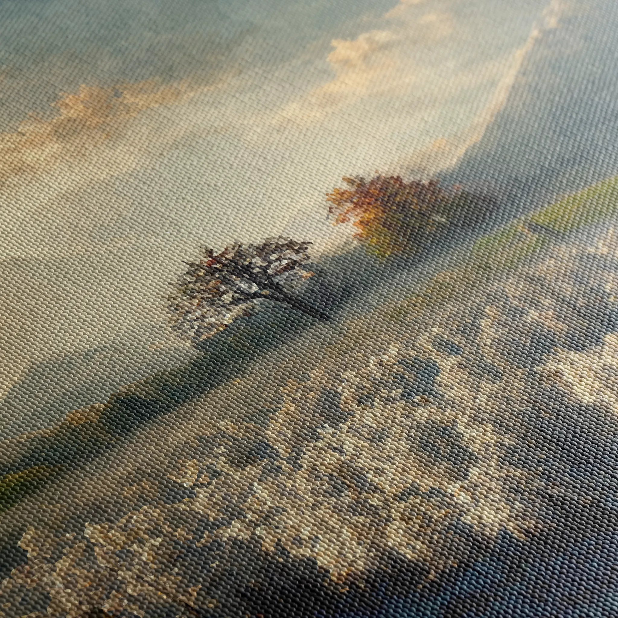 Landscape 099 Canvas Art 18" x 24" / 45 x 60 cm / Black