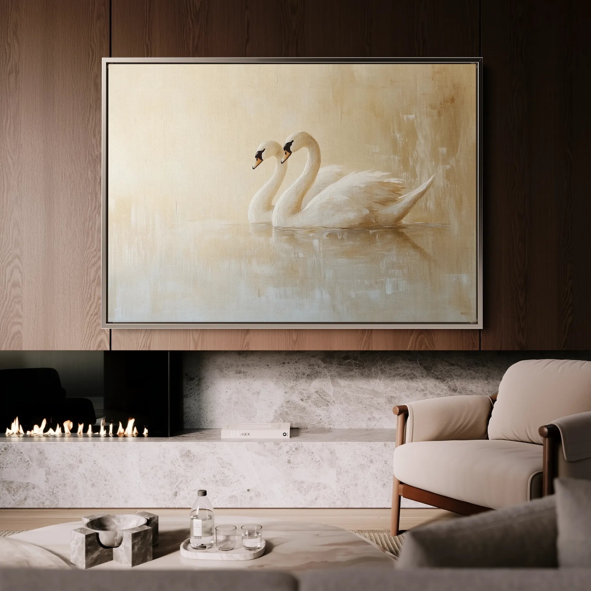 Animals 100 Canvas Art 18" x 24" / 45 x 60 cm / Black