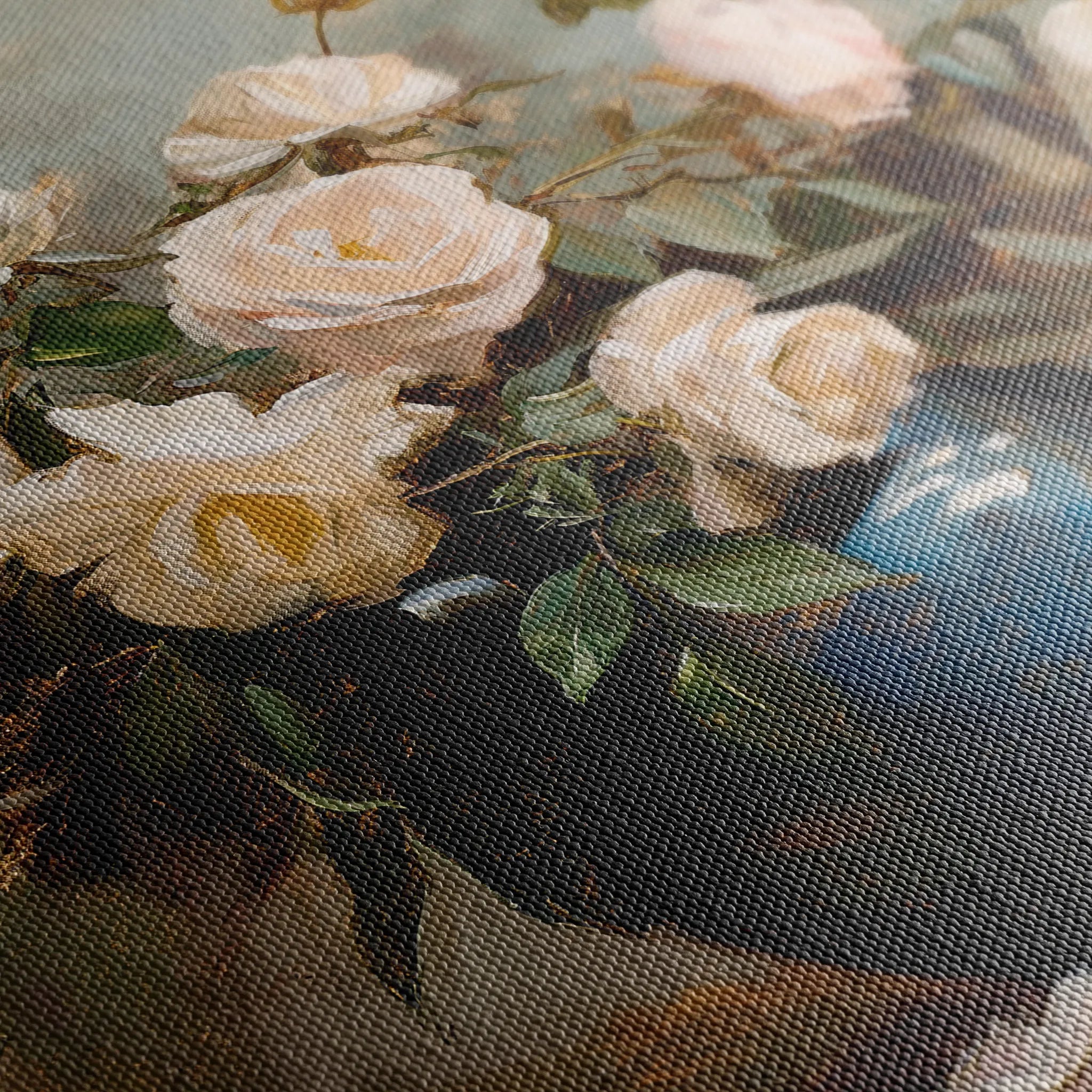 Floral 100 Canvas Art 18" x 24" / 45 x 60 cm / Black