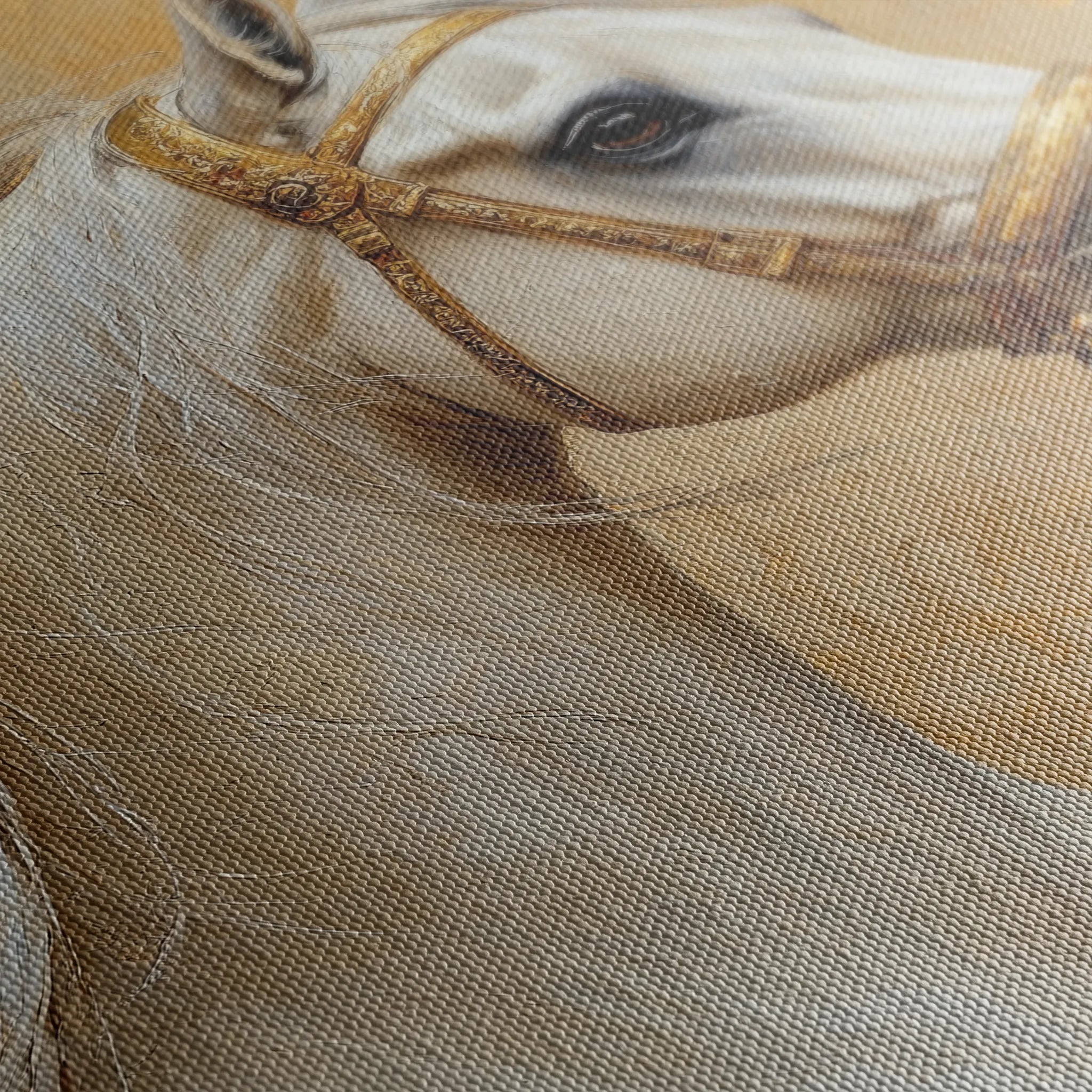 Horses 100 Canvas Art 18" x 24" / 45 x 60 cm / Black