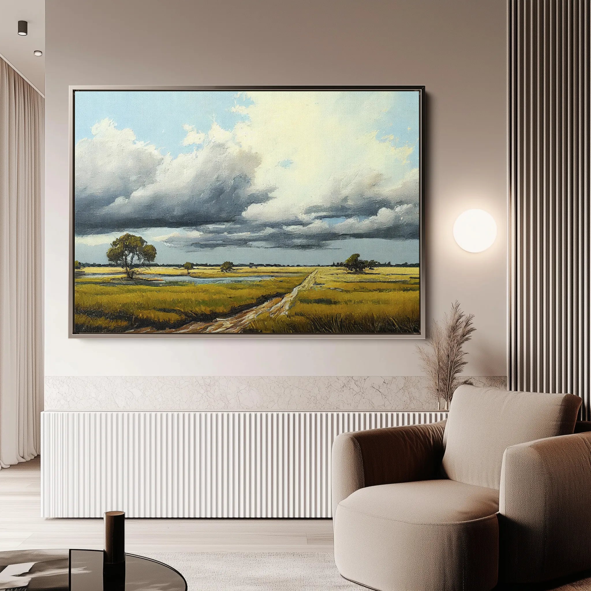 Landscape 100 Canvas Art 18" x 24" / 45 x 60 cm / Black