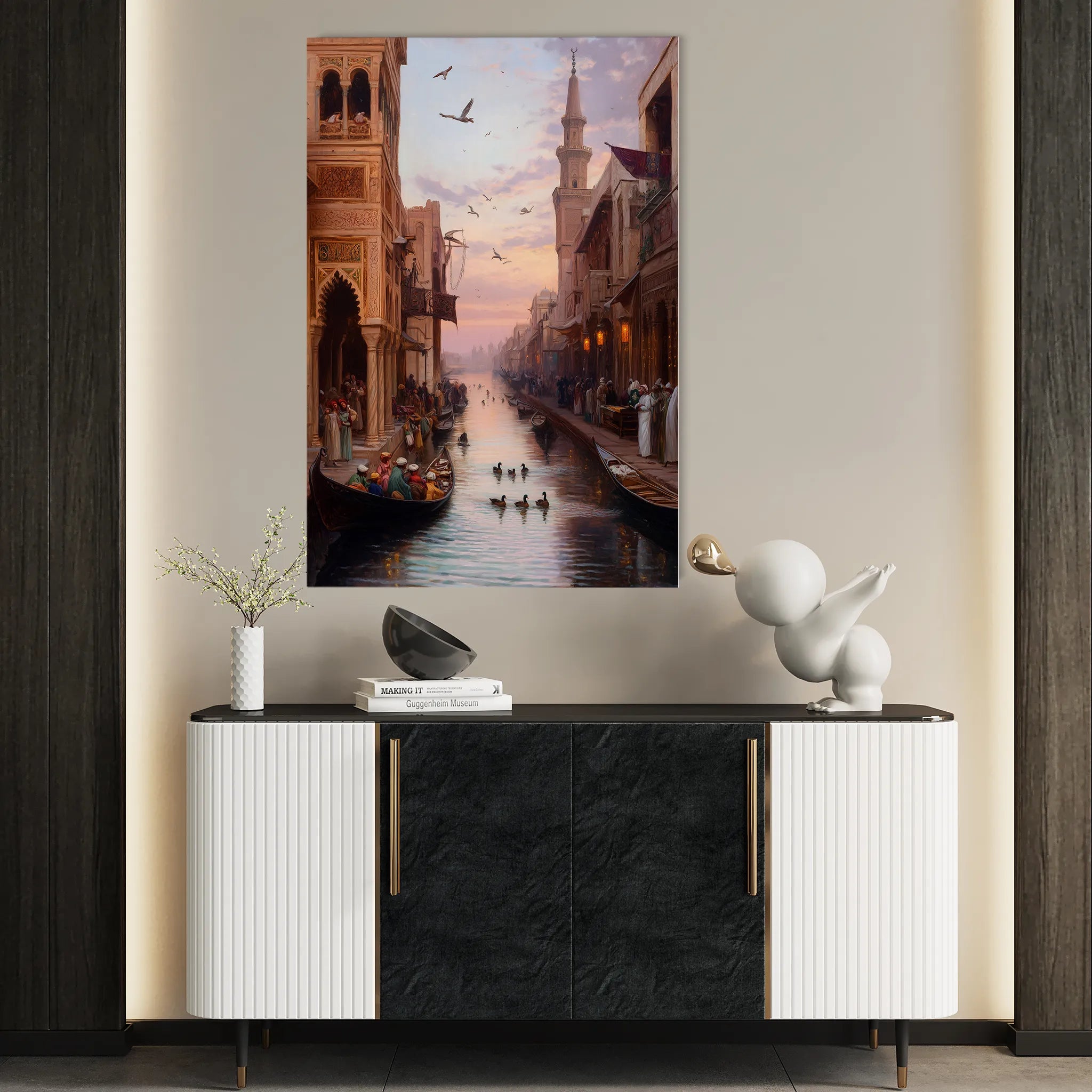 Orientalist 100 Canvas Art 18" x 24" / 45 x 60 cm / Black