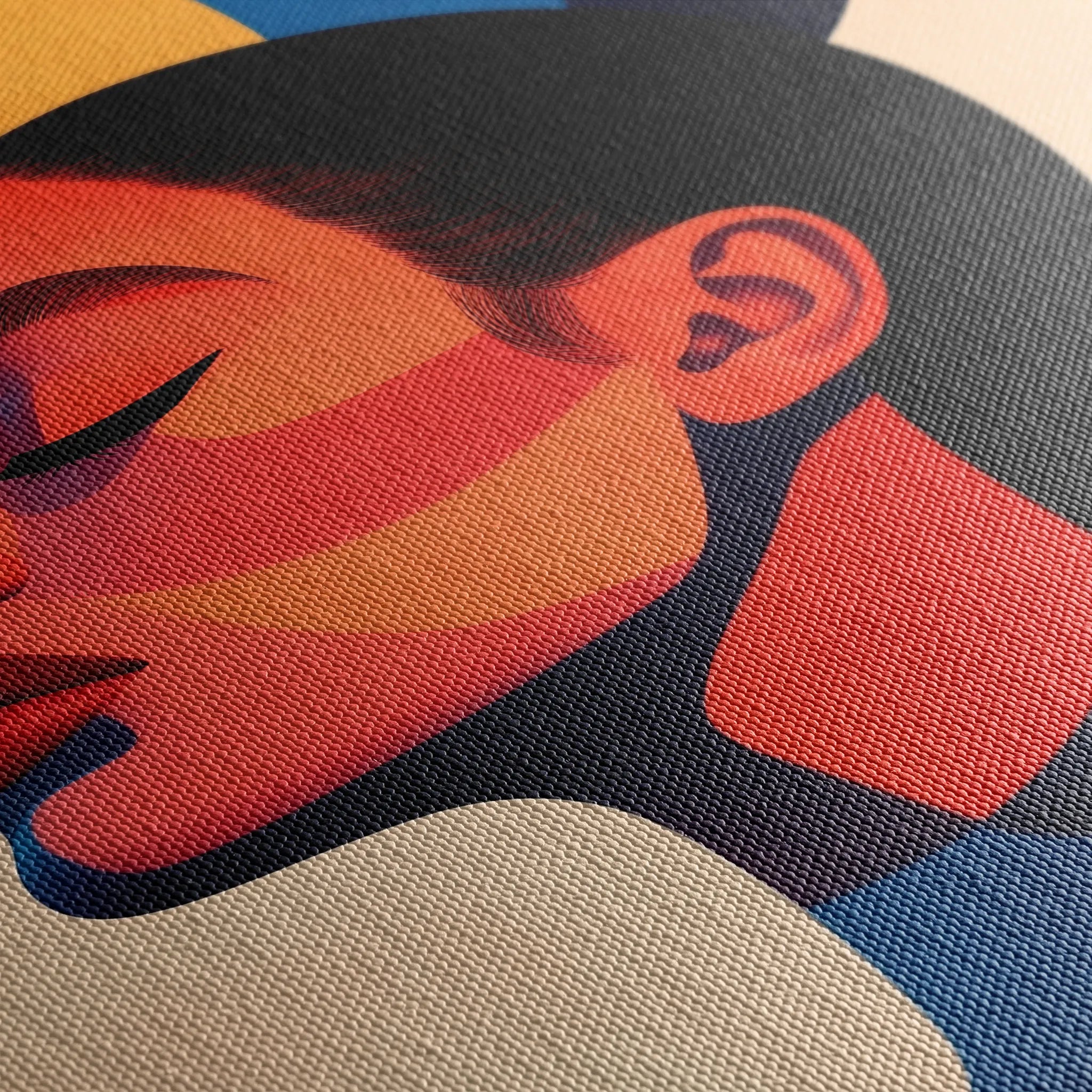 Portrait 100 Canvas Art 18" x 24" / 45 x 60 cm / Black
