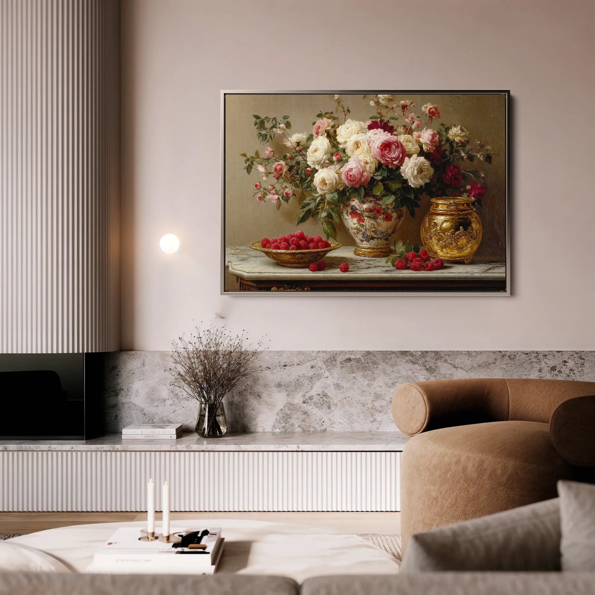 Floral 1000 Canvas Art 18" x 24" / 45 x 60 cm / Black