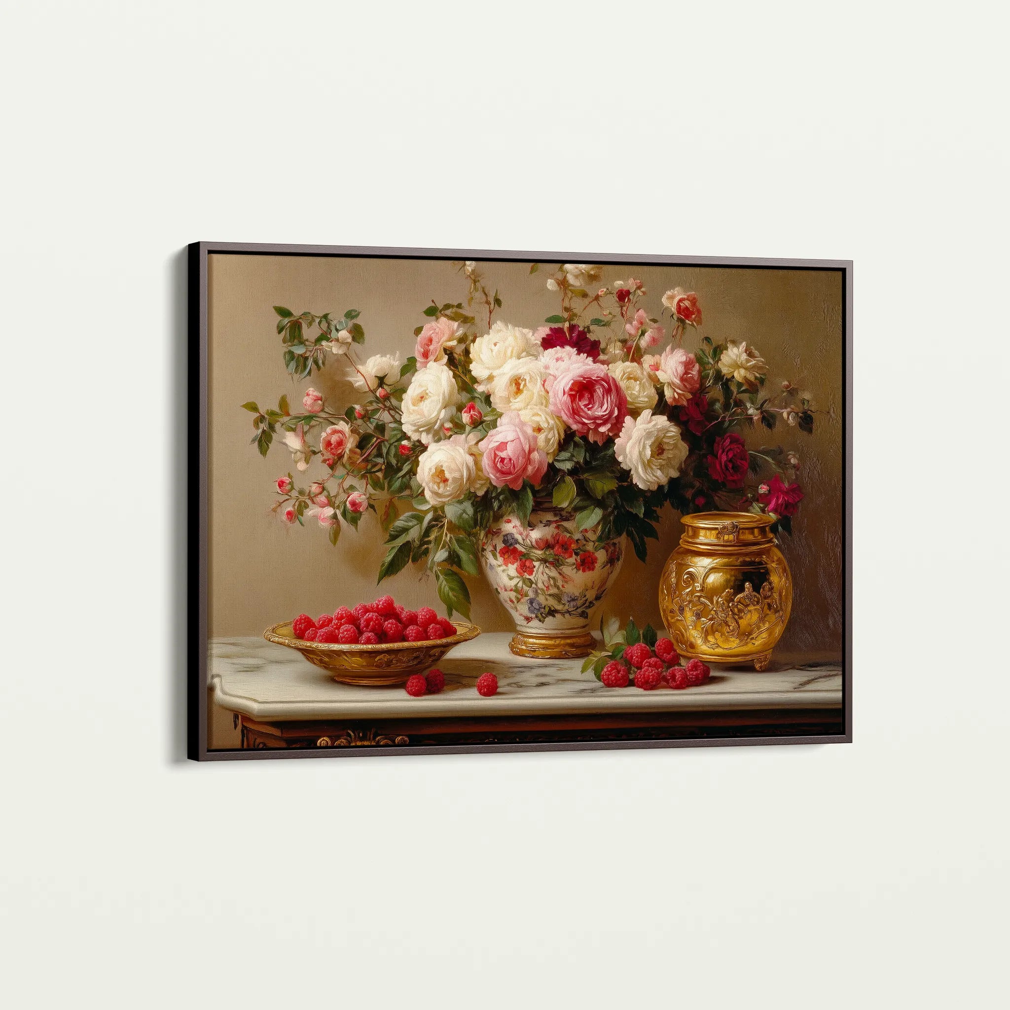 Floral 1000 Canvas Art 18" x 24" / 45 x 60 cm / Black