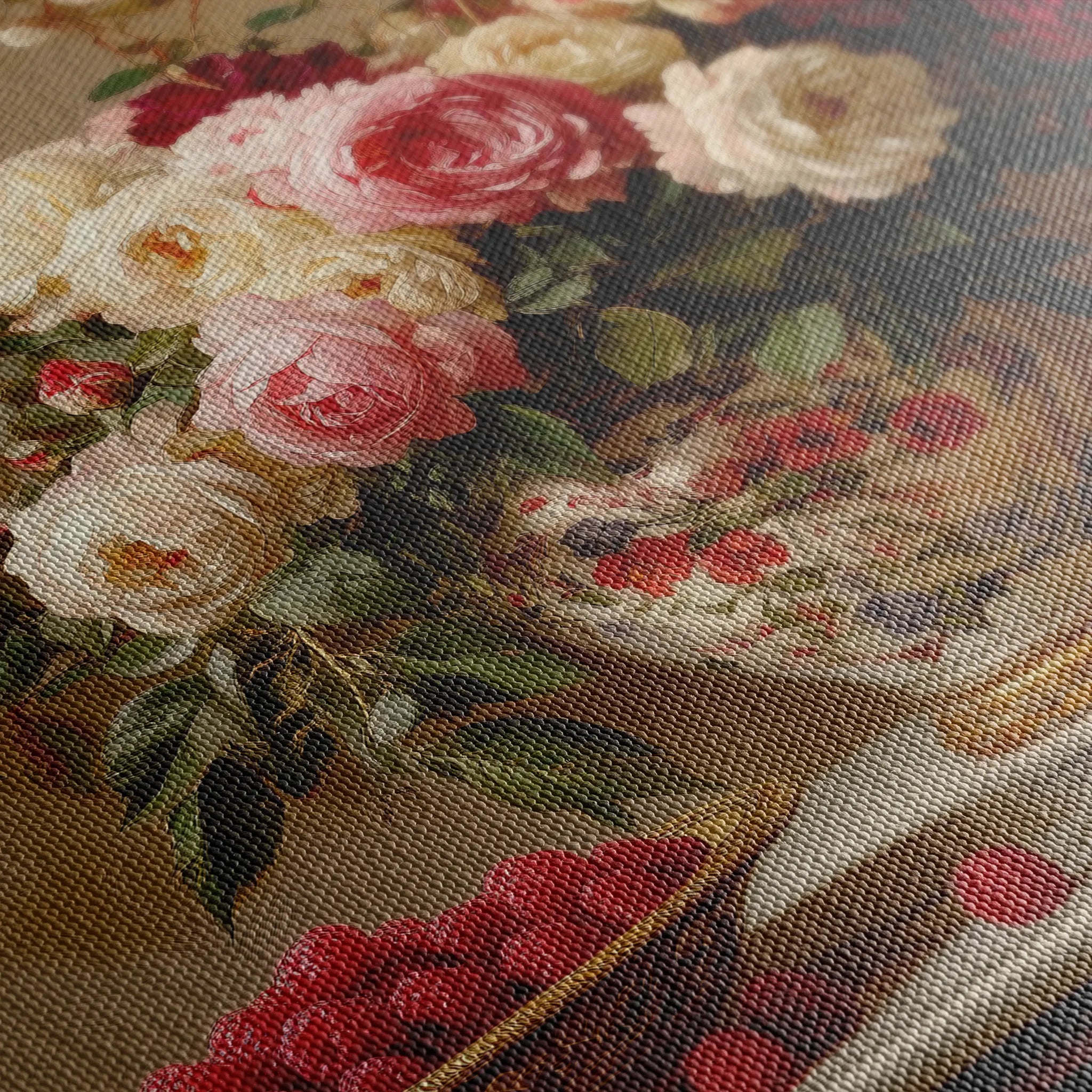 Floral 1000 Canvas Art 18" x 24" / 45 x 60 cm / Black