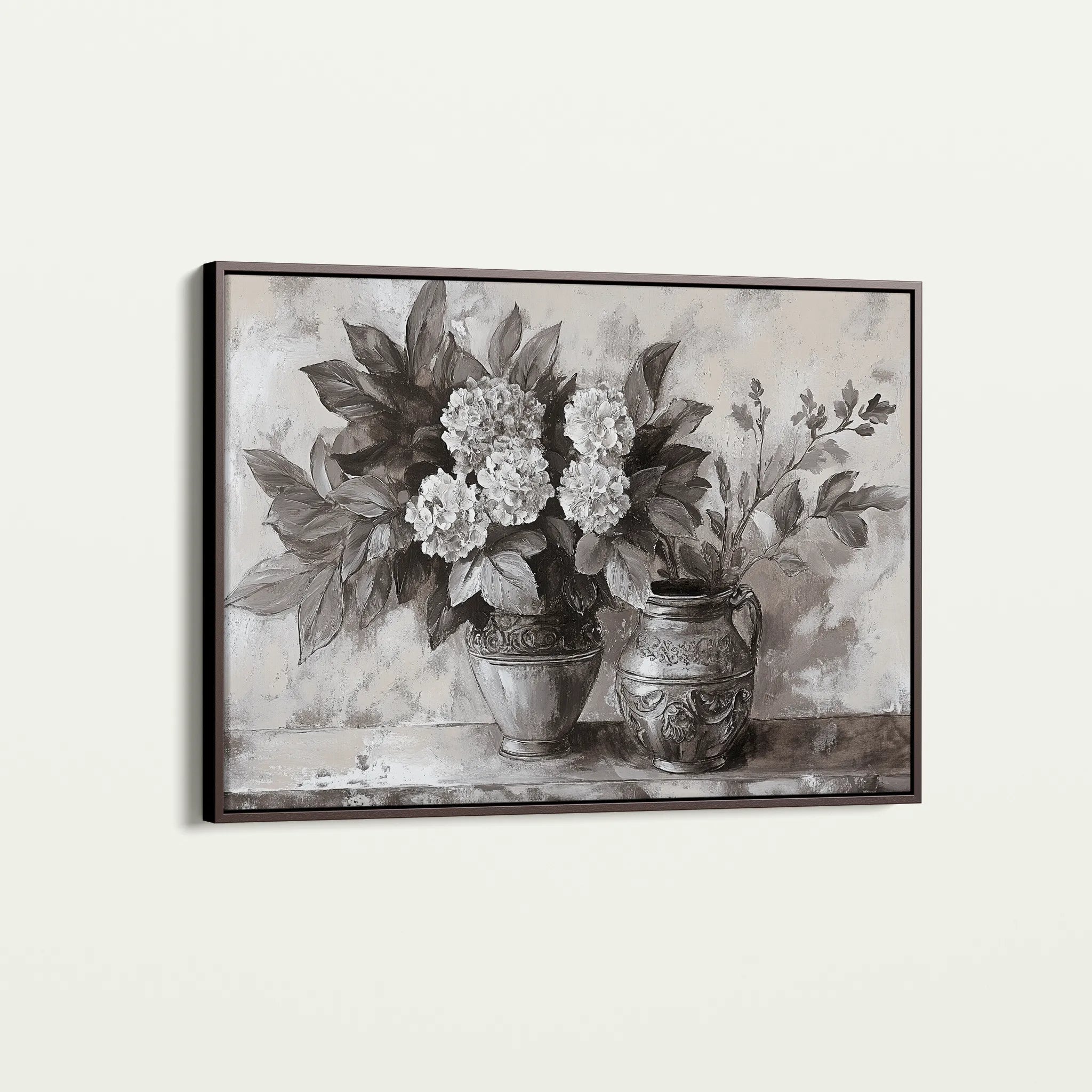 Floral 1001 Canvas Art 18" x 24" / 45 x 60 cm / Black