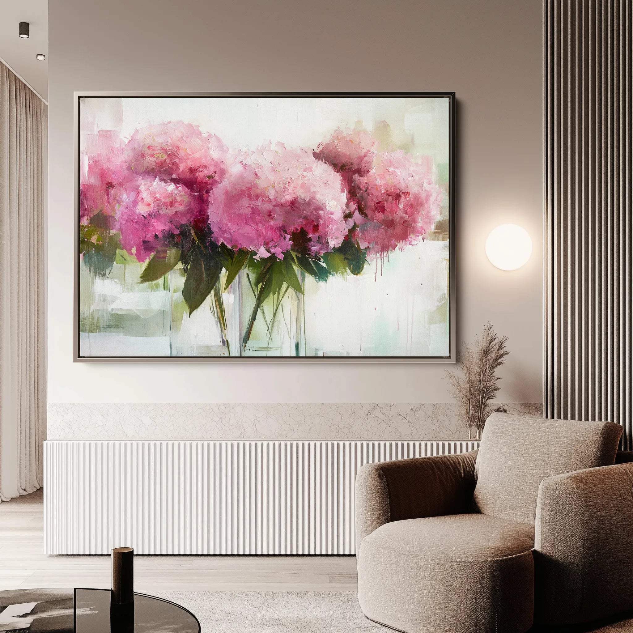 Floral 1003 Canvas Art 18" x 24" / 45 x 60 cm / Black