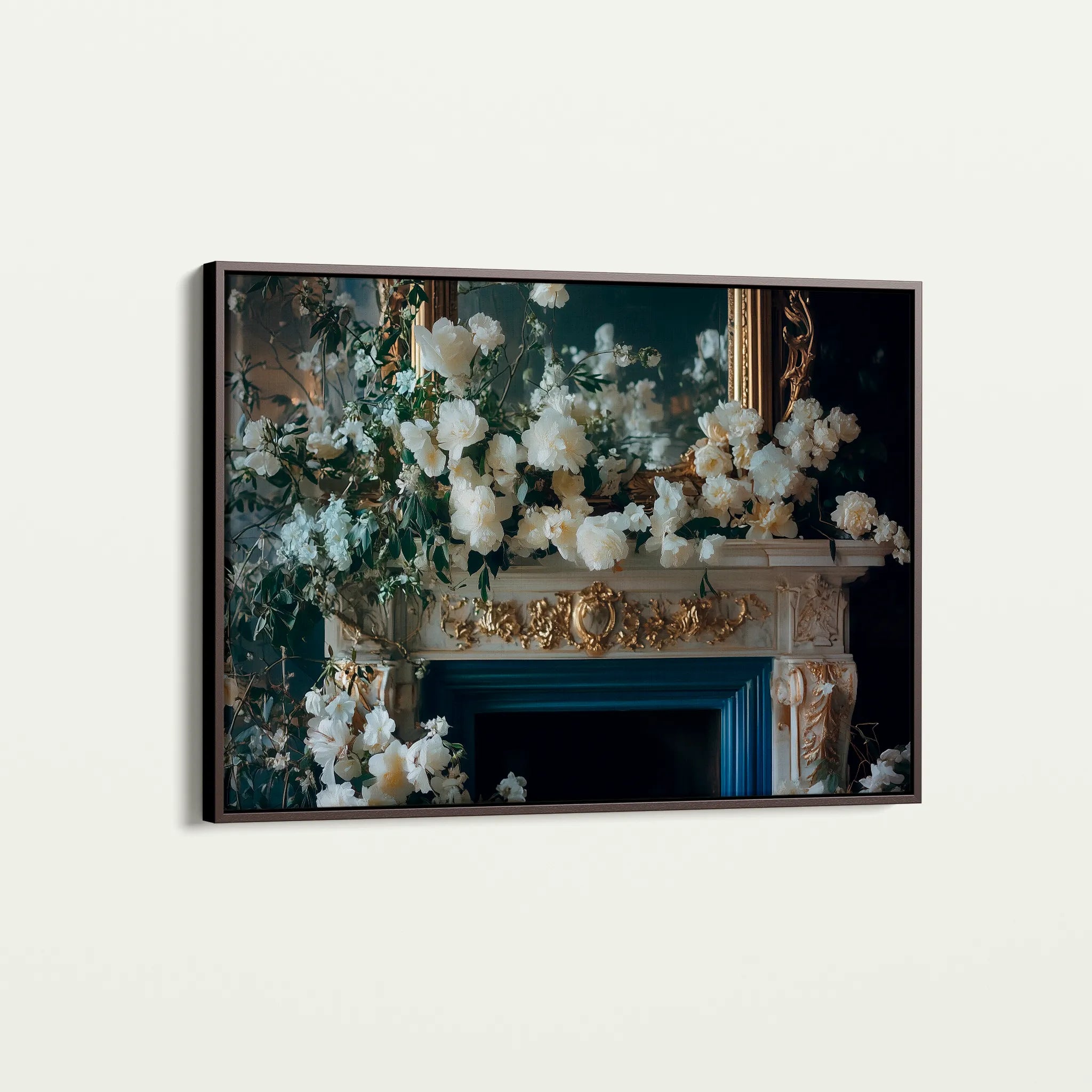 Floral 1005 Canvas Art 18" x 24" / 45 x 60 cm / Black