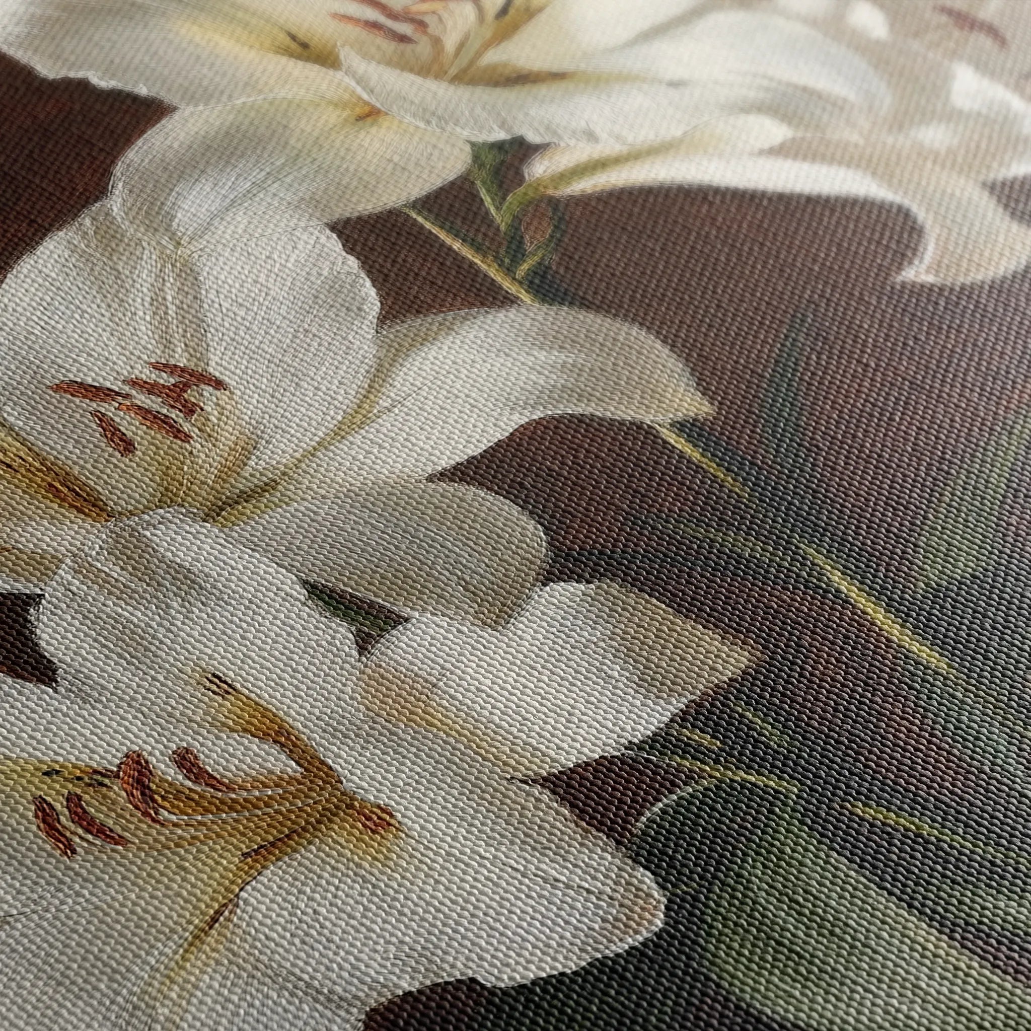 Floral 1006 Canvas Art 18" x 24" / 45 x 60 cm / Black