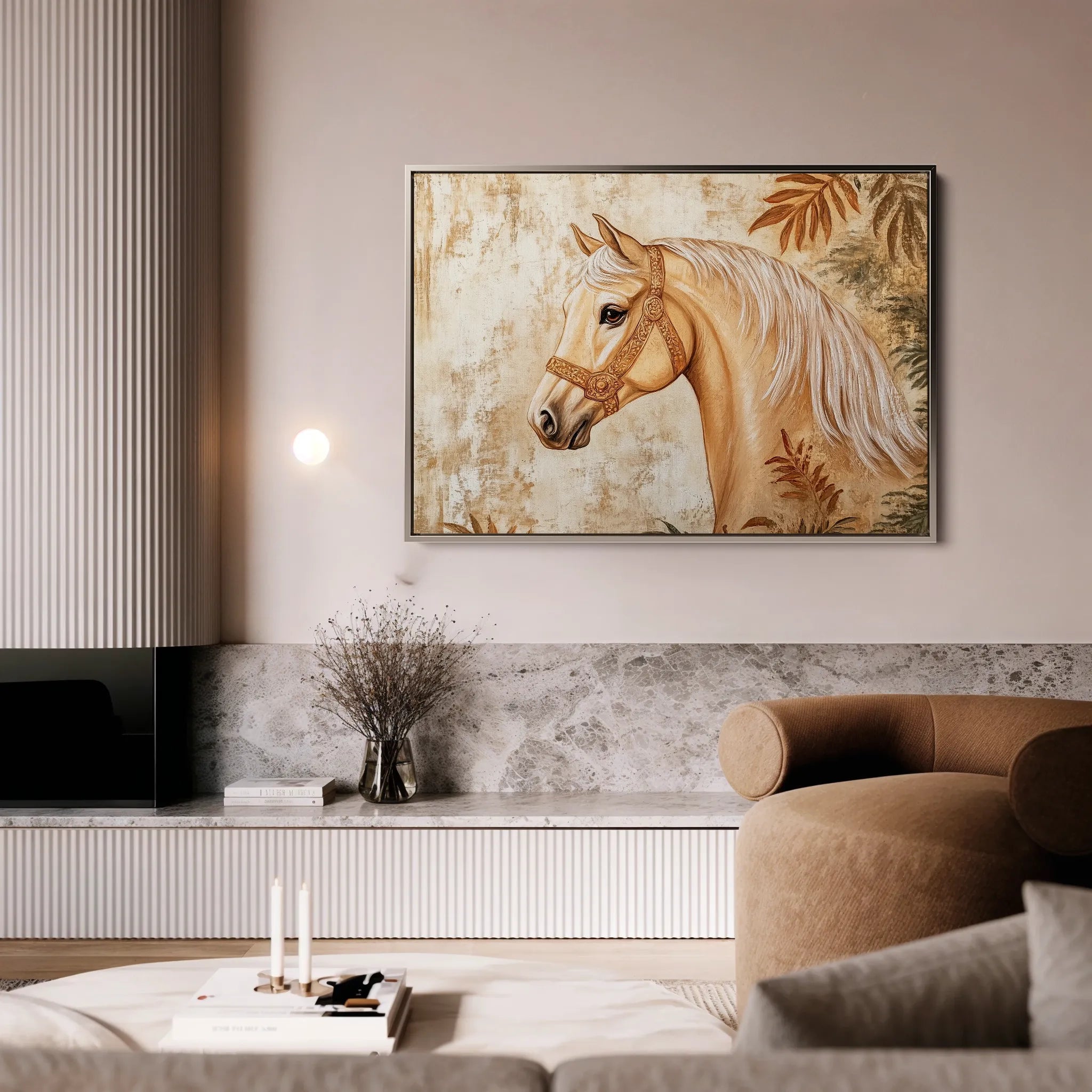 Horses 101 Canvas Art 18" x 24" / 45 x 60 cm / Black