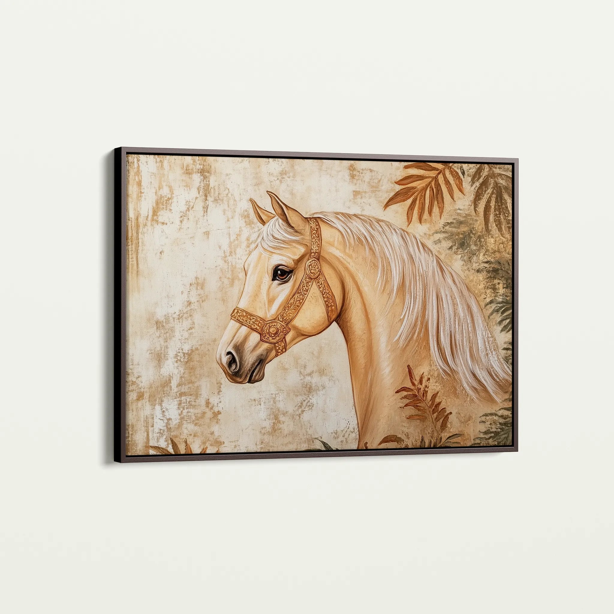 Horses 101 Canvas Art 18" x 24" / 45 x 60 cm / Black