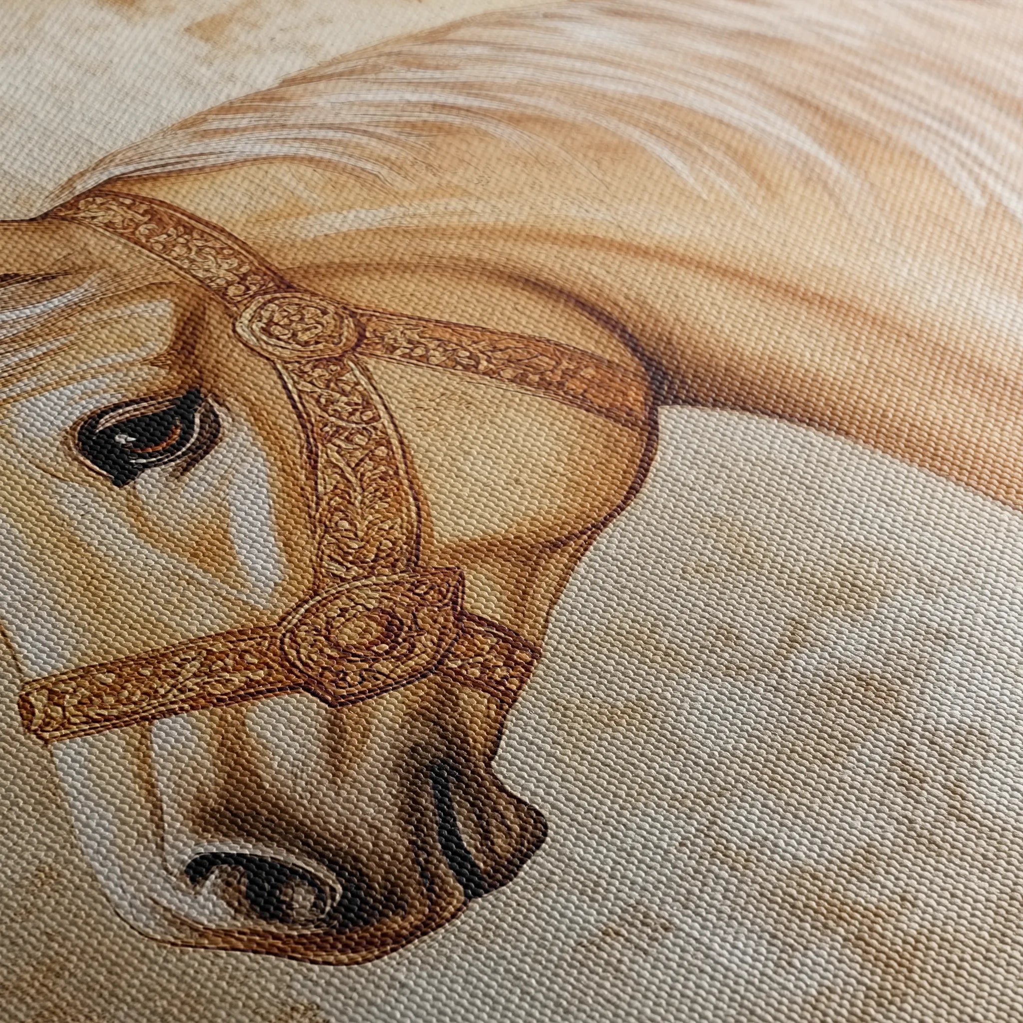 Horses 101 Canvas Art 18" x 24" / 45 x 60 cm / Black