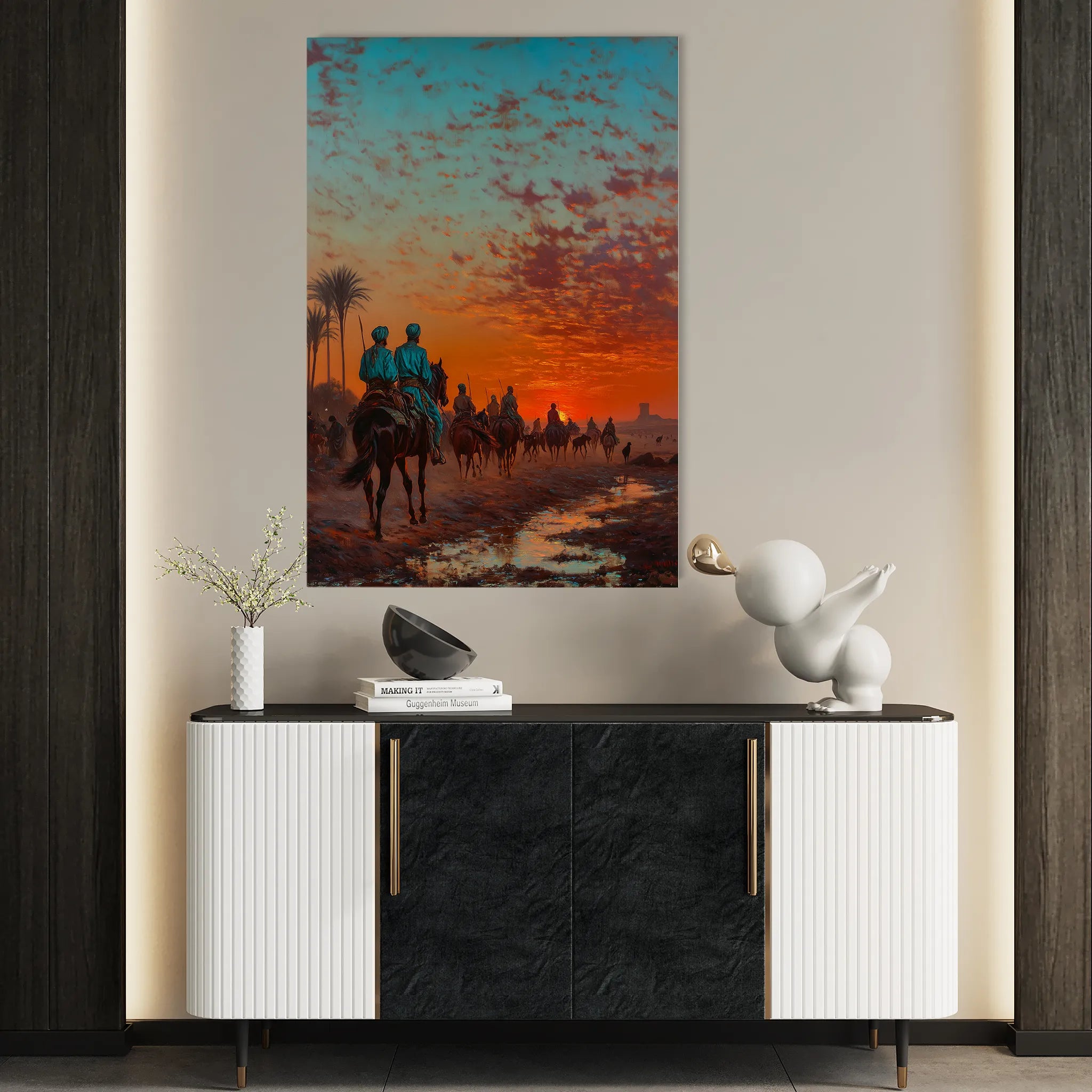 Orientalist 101 Canvas Art 18" x 24" / 45 x 60 cm / Black