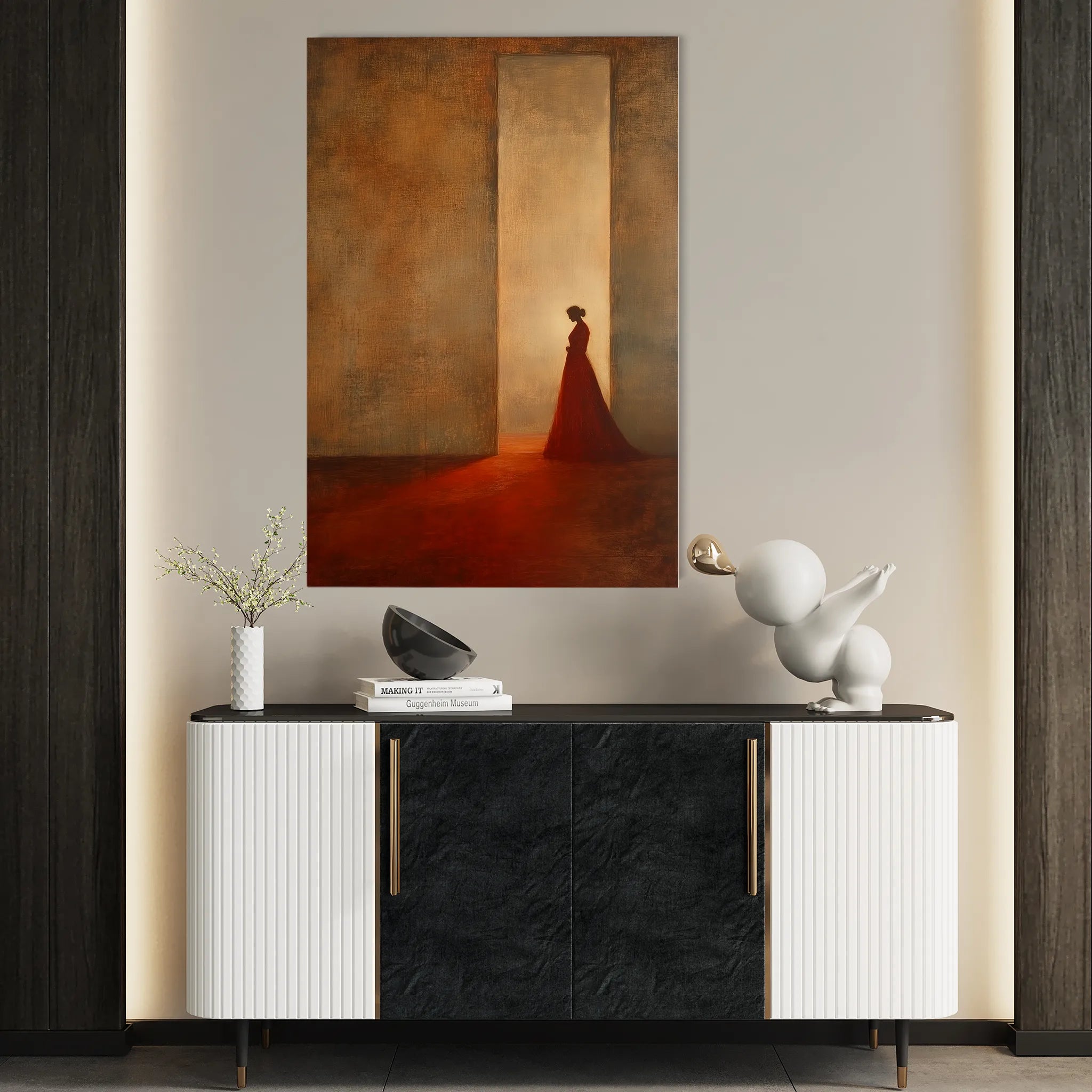 Portrait 101 Canvas Art 18" x 24" / 45 x 60 cm / Black