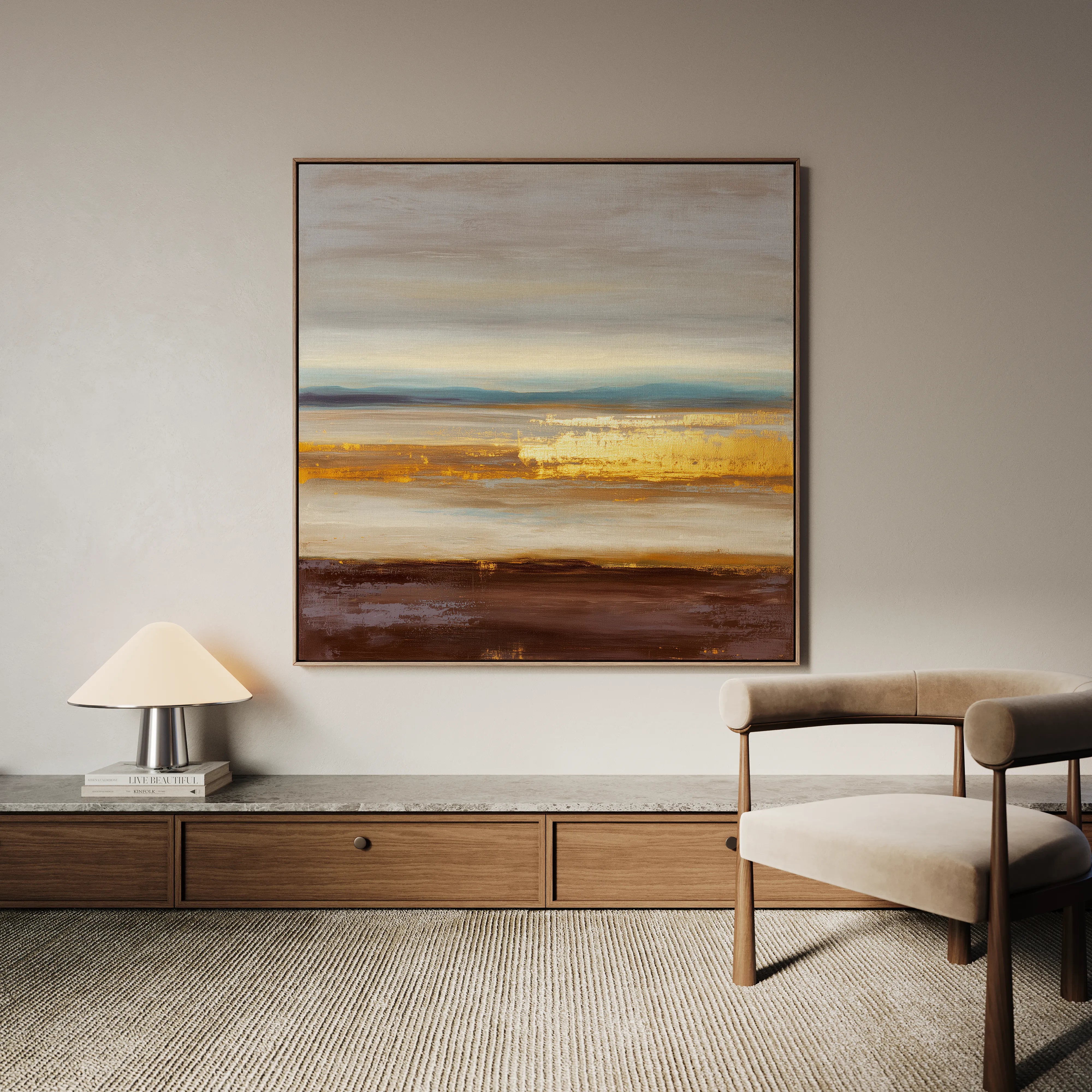 Abstract 1010 Canvas Art 16" x 16" / 40 x 40 cm / Black