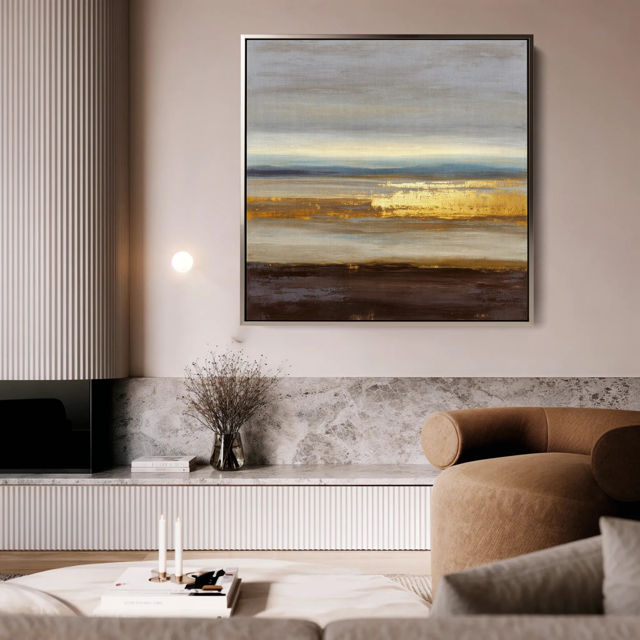 Abstract 1010 Canvas Art 16" x 16" / 40 x 40 cm / Black