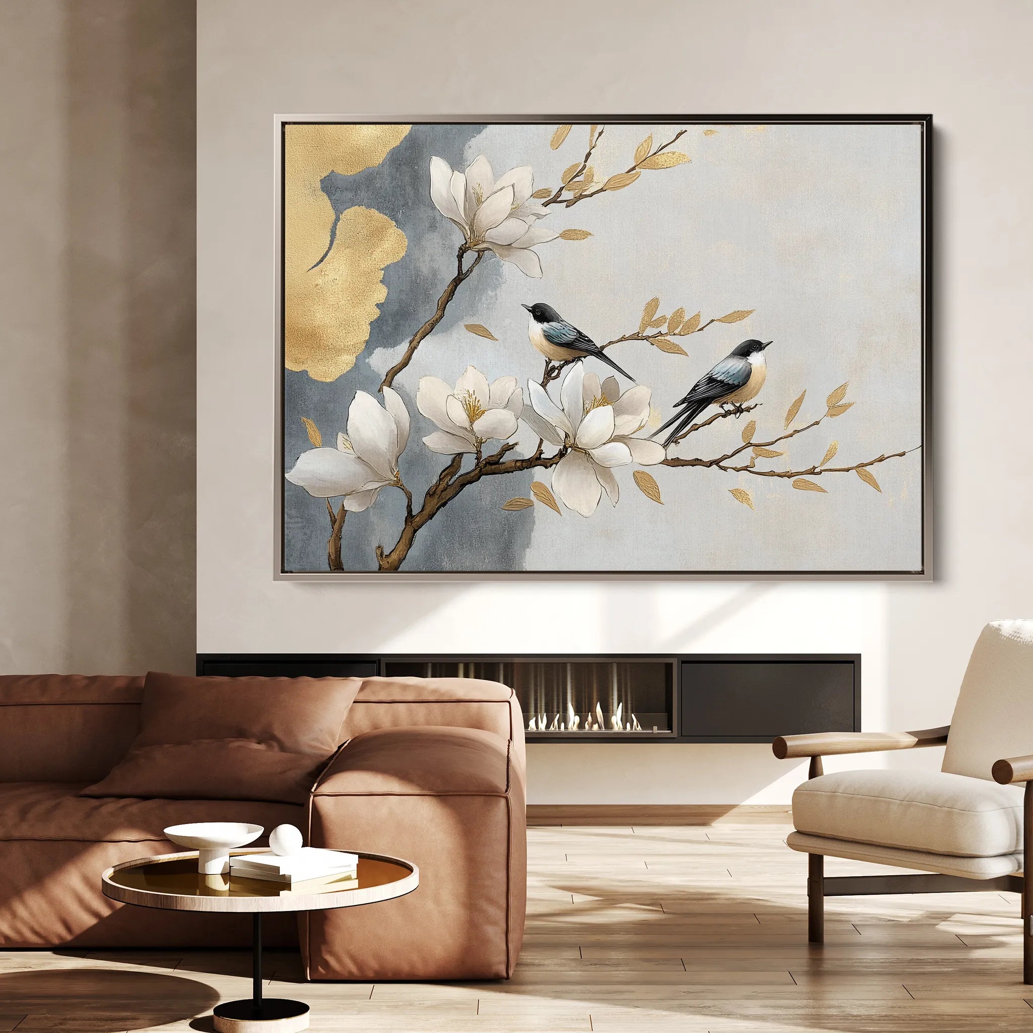 Floral 1010 Canvas Art 18" x 24" / 45 x 60 cm / Black