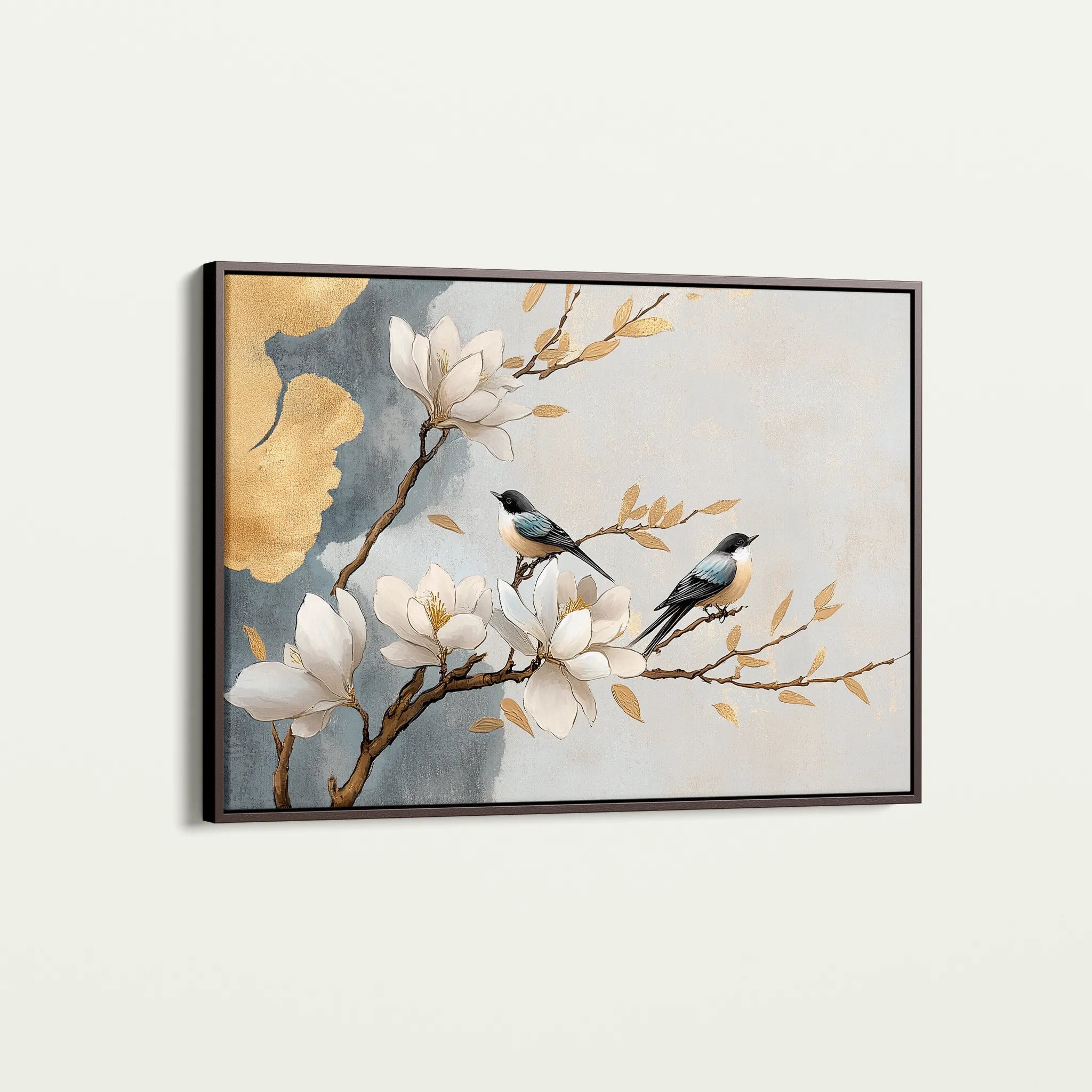 Floral 1010 Canvas Art 18" x 24" / 45 x 60 cm / Black