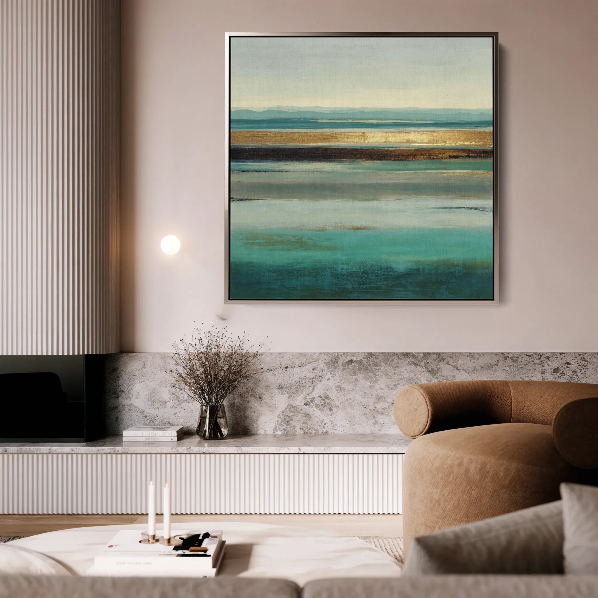 Abstract 1011 Canvas Art 16" x 16" / 40 x 40 cm / Black