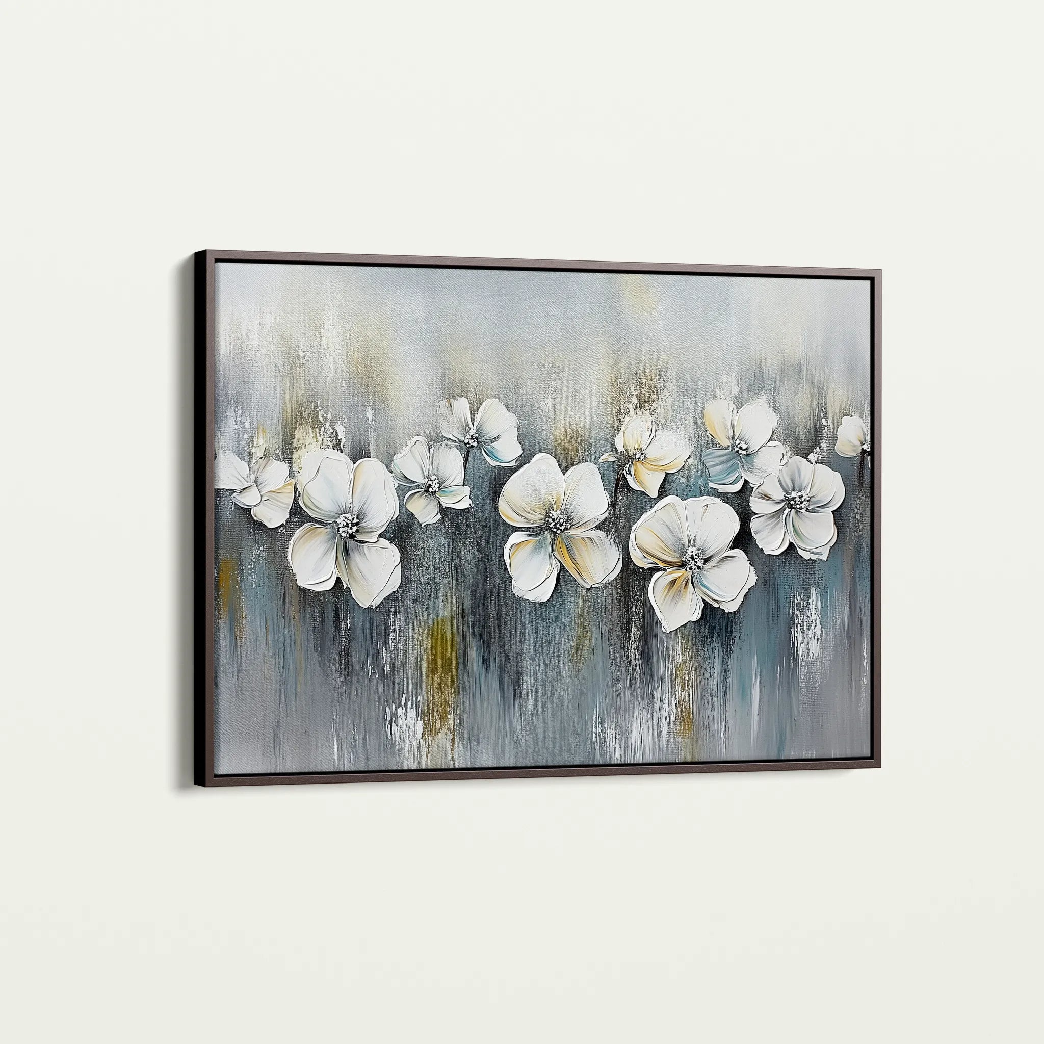 Floral 1011 Canvas Art 18" x 24" / 45 x 60 cm / Black
