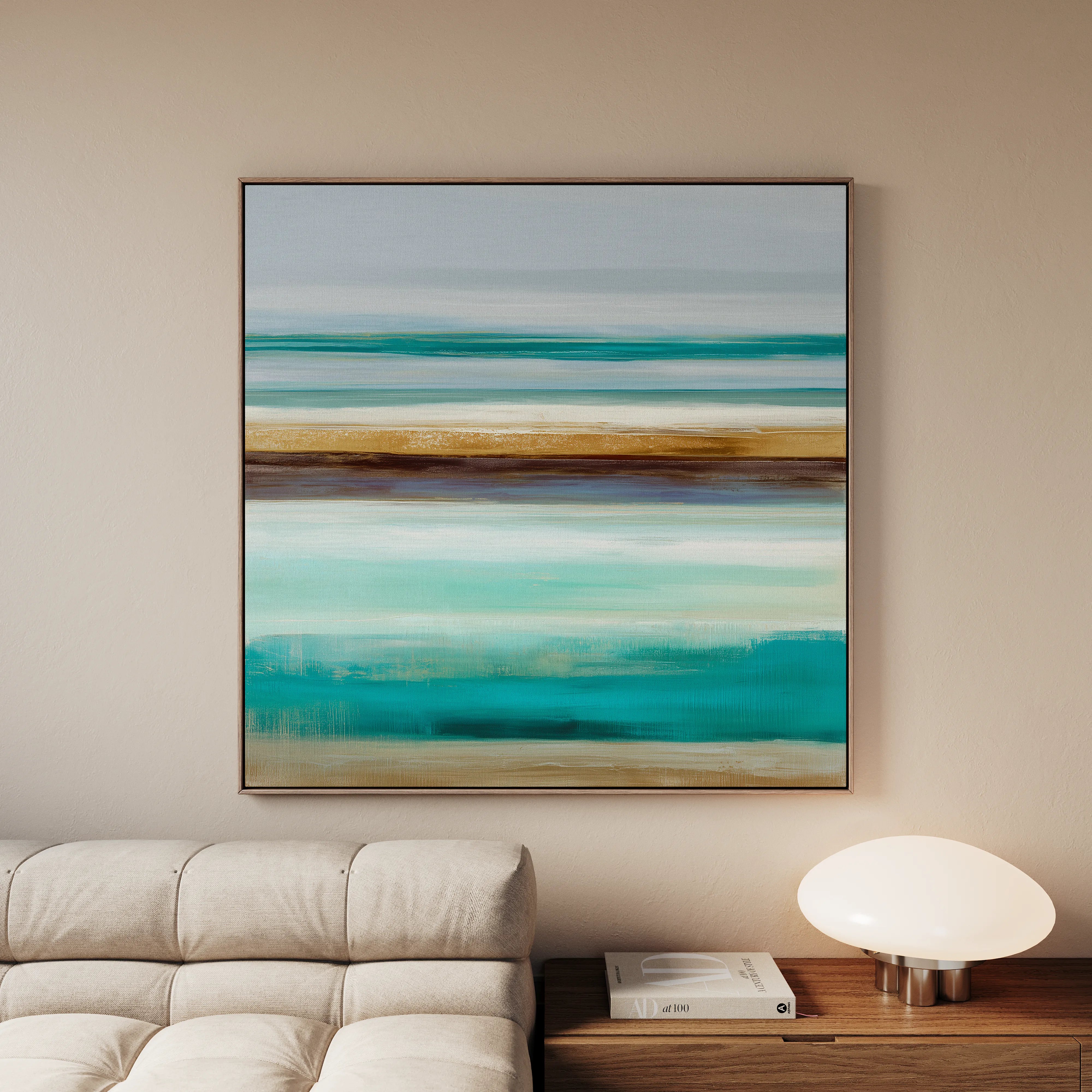 Abstract 1014 Canvas Art 16" x 16" / 40 x 40 cm / Black
