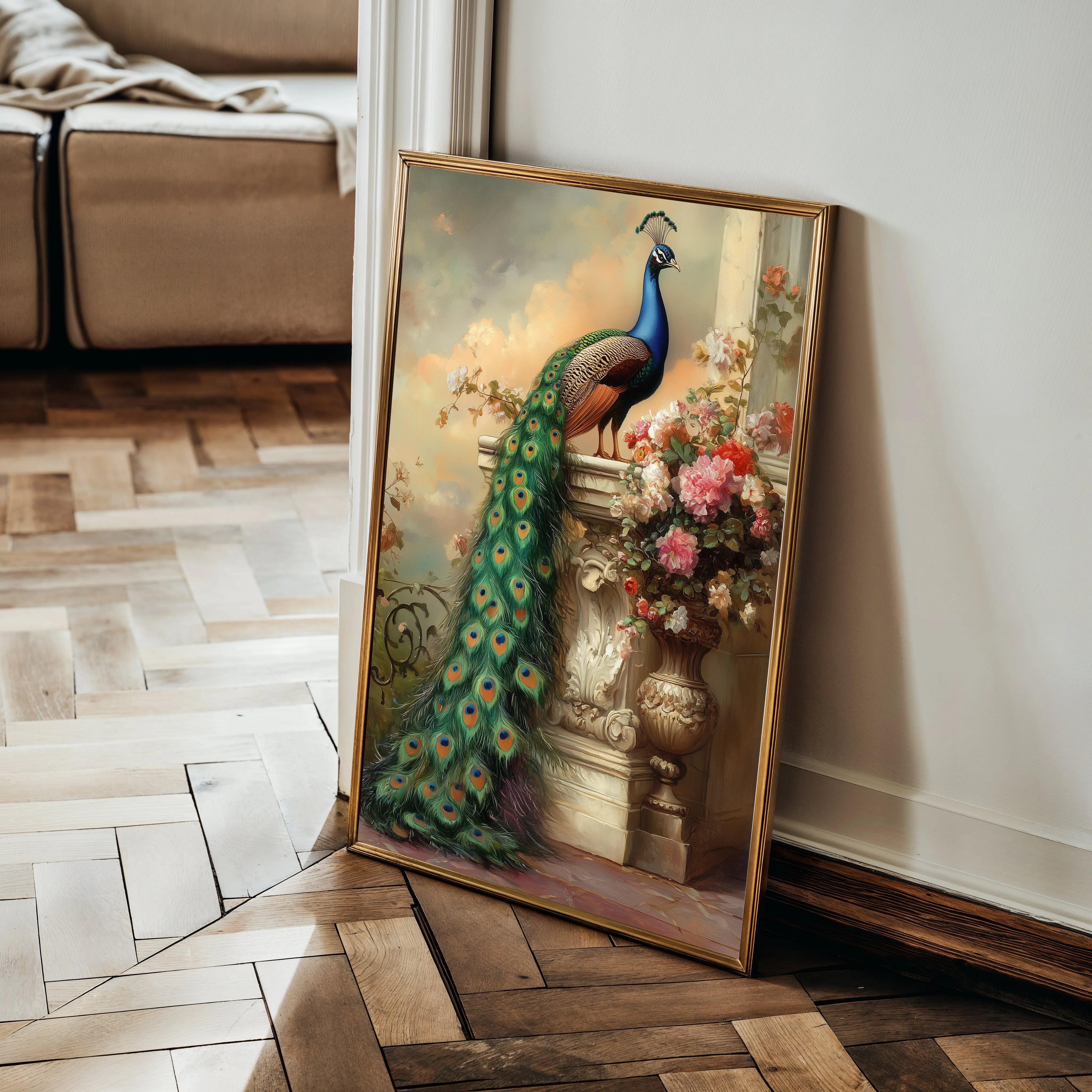 Floral 1017 Canvas Art 18" x 24" / 45 x 60 cm / Black