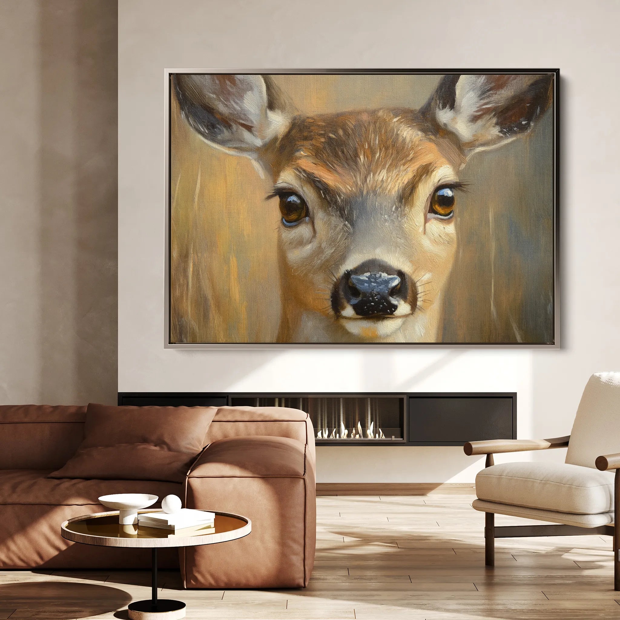 Animals 102 Canvas Art 18" x 24" / 45 x 60 cm / Black