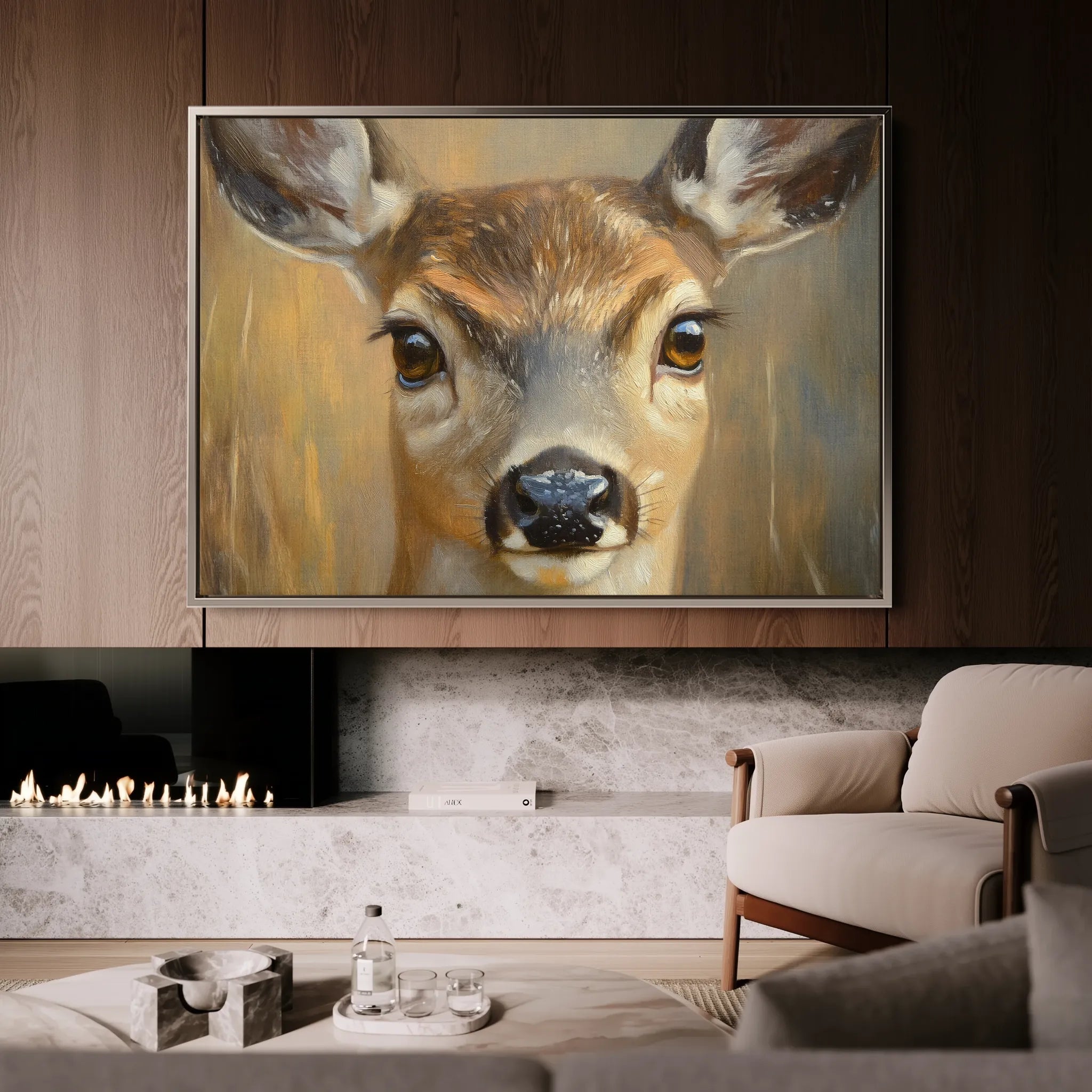 Animals 102 Canvas Art 18" x 24" / 45 x 60 cm / Black