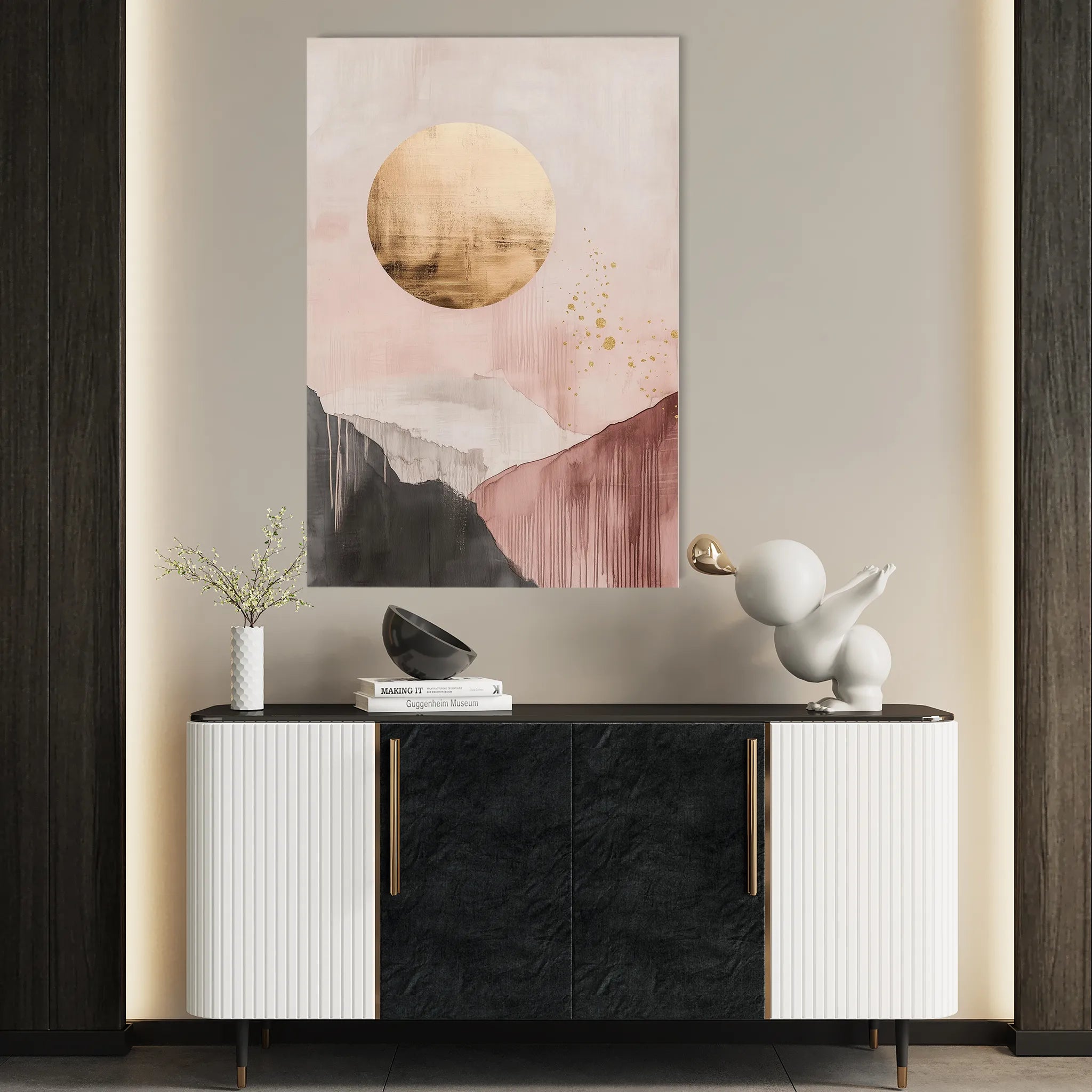 Boho 102 Canvas Art 18" x 24" / 45 x 60 cm / Black