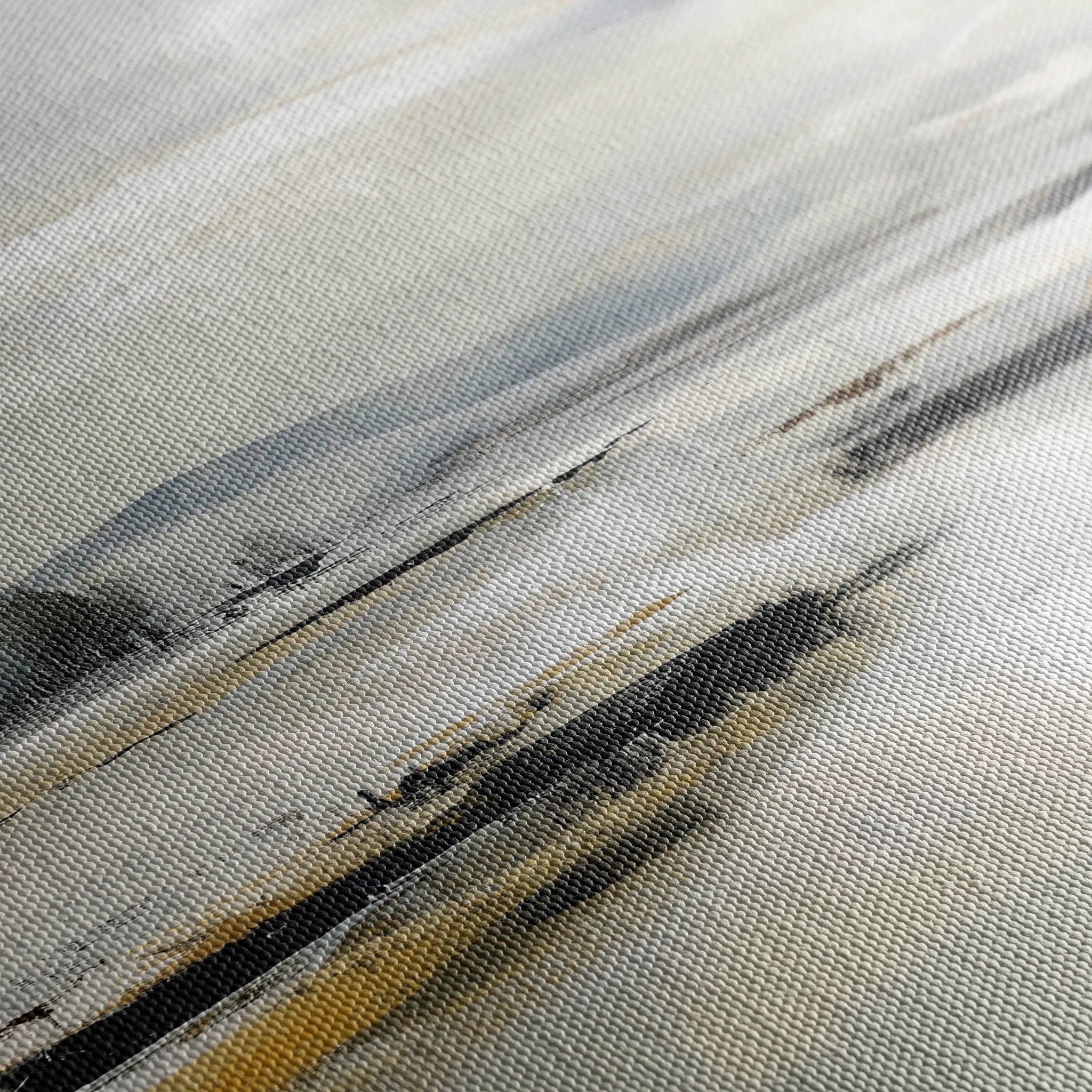 Abstract 1026 Canvas Art 16" x 16" / 40 x 40 cm / Black