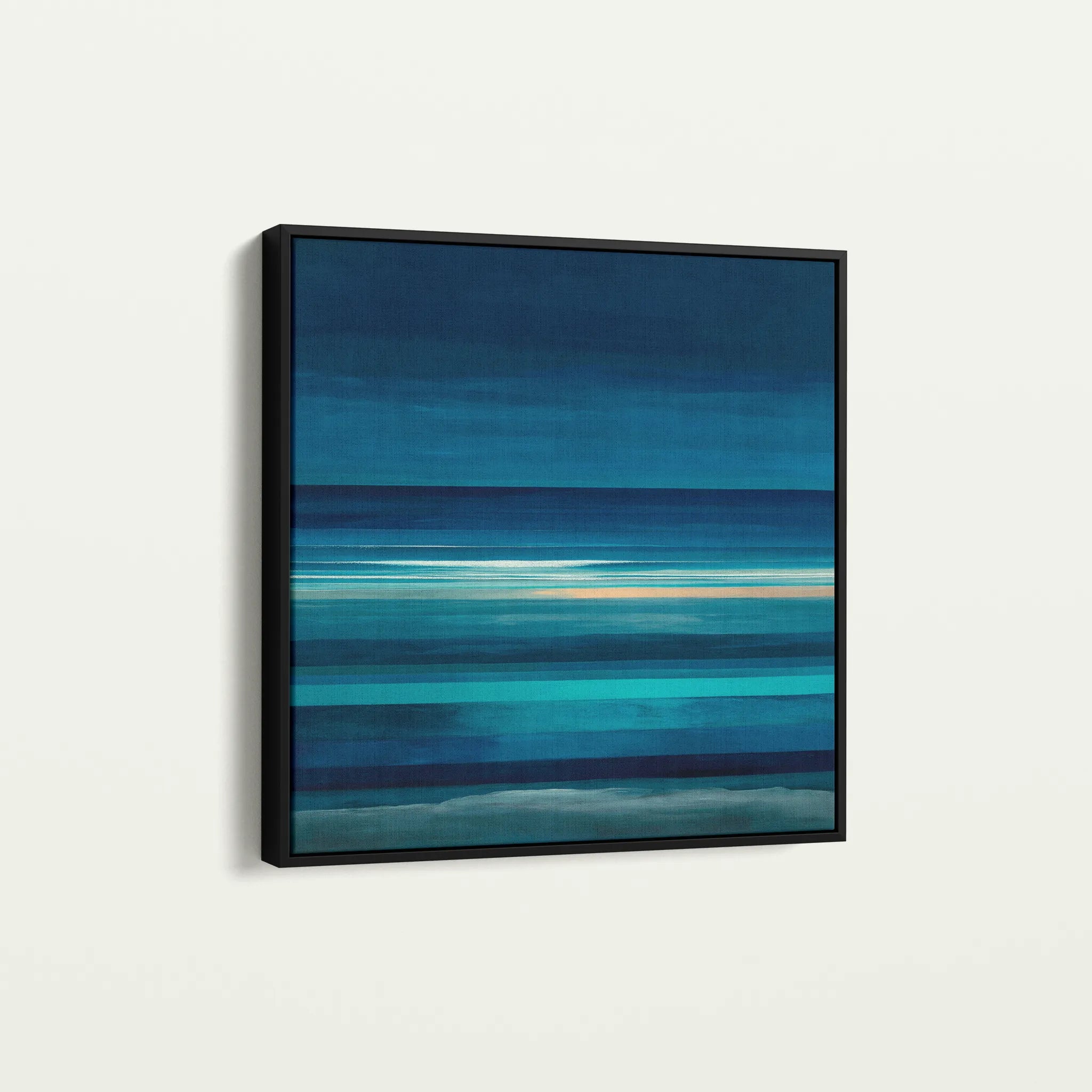 Abstract 1027 Canvas Art 16" x 16" / 40 x 40 cm / Black