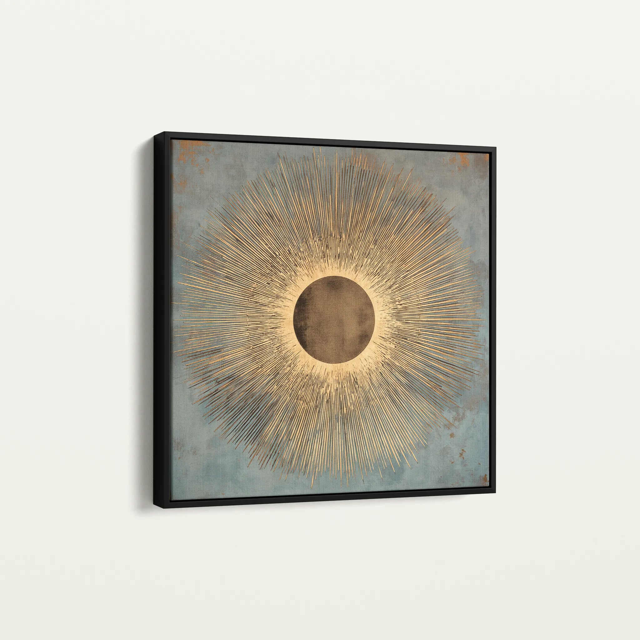 Abstract 1028 Canvas Art 16" x 16" / 40 x 40 cm / Black
