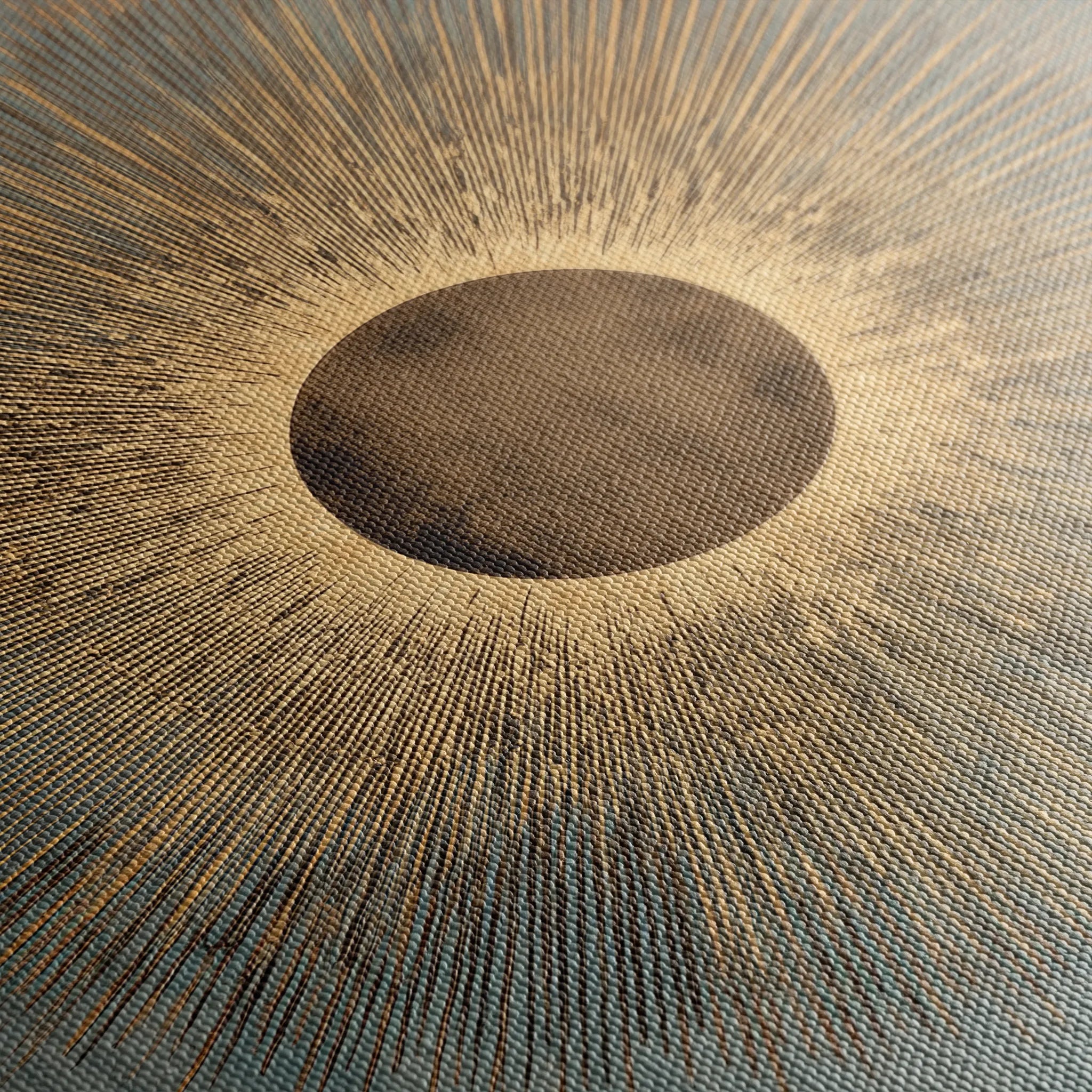 Abstract 1028 Canvas Art 16" x 16" / 40 x 40 cm / Black