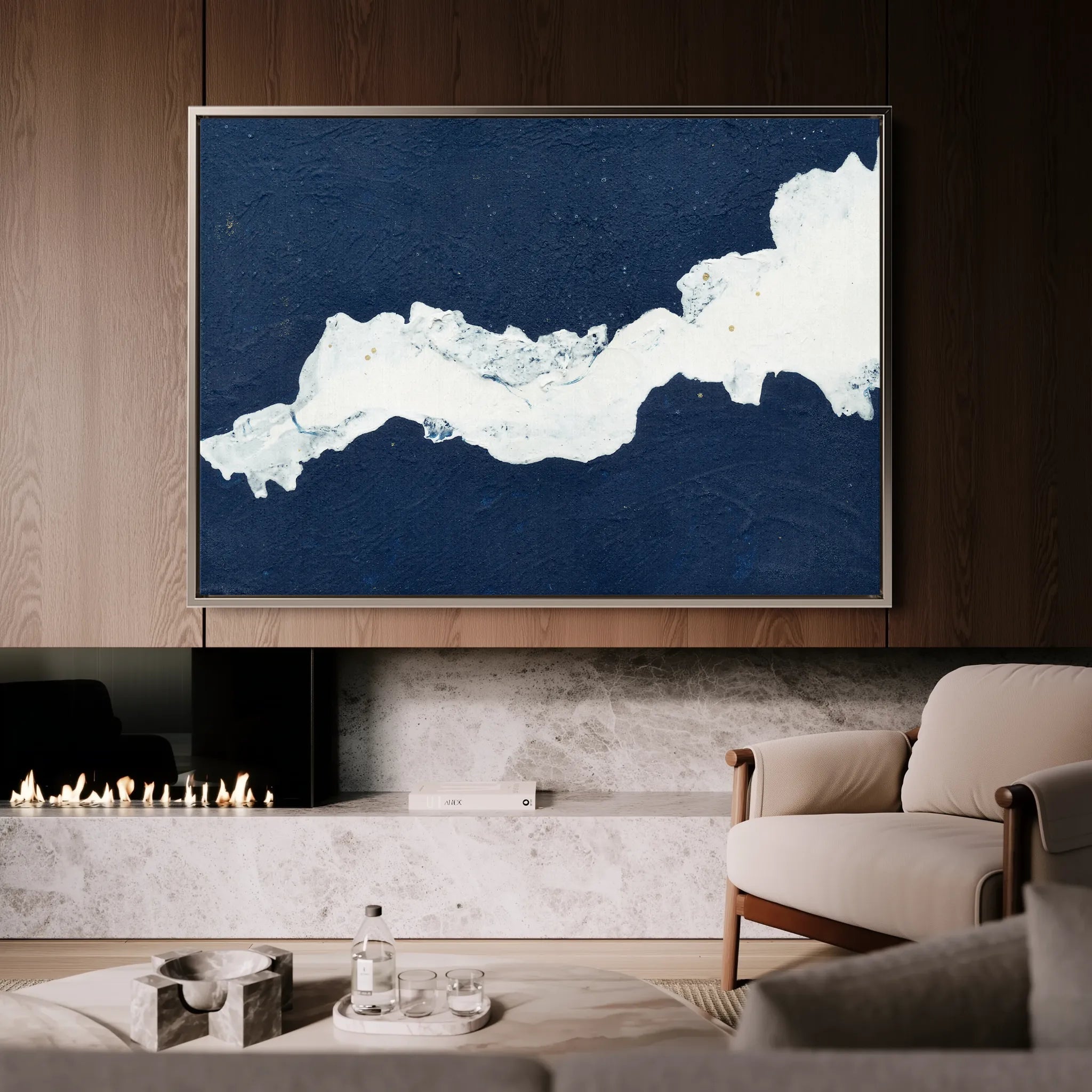 Abstract 103 Canvas Art 18" x 24" / 45 x 60 cm / Black