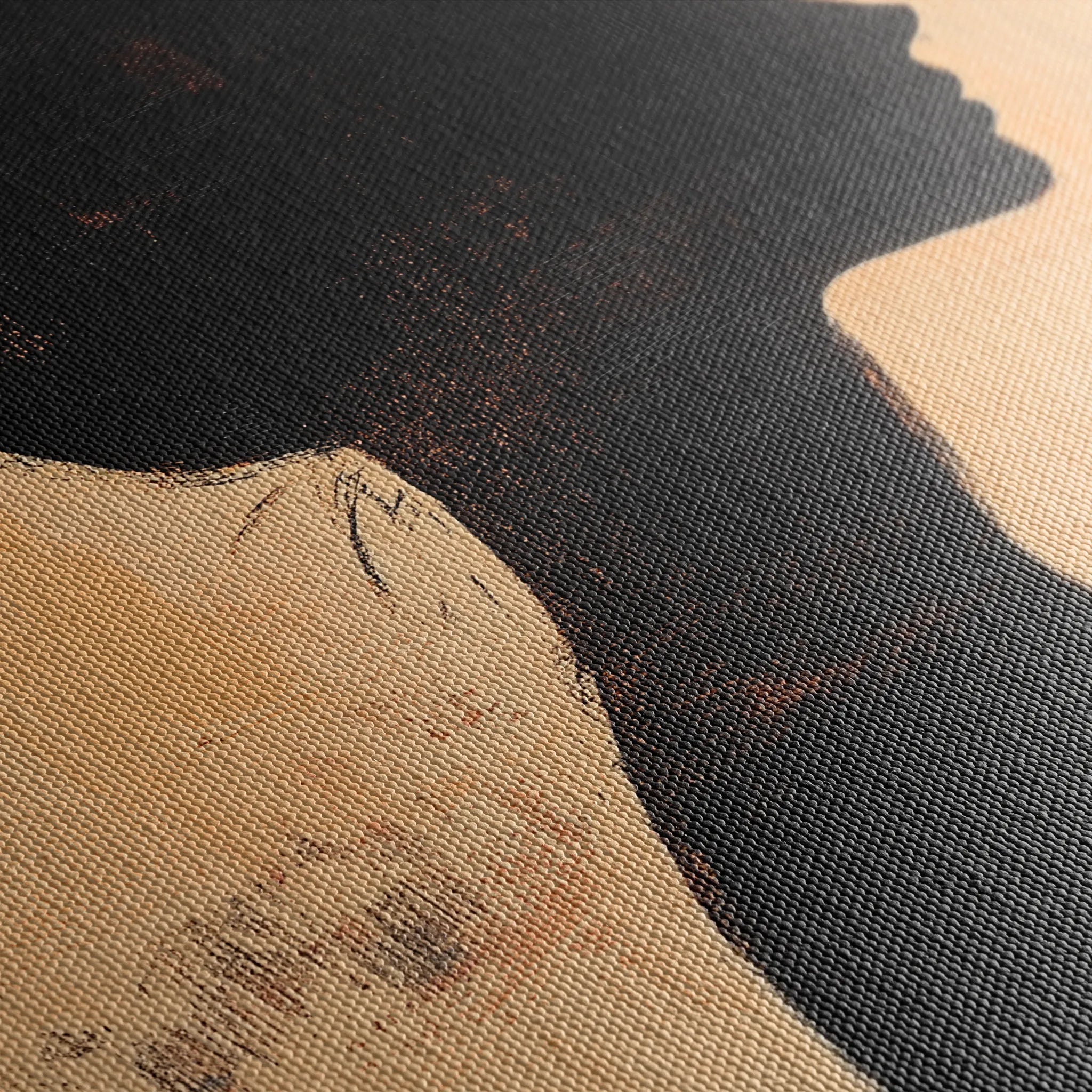 Portrait 103 Canvas Art 18" x 24" / 45 x 60 cm / Black