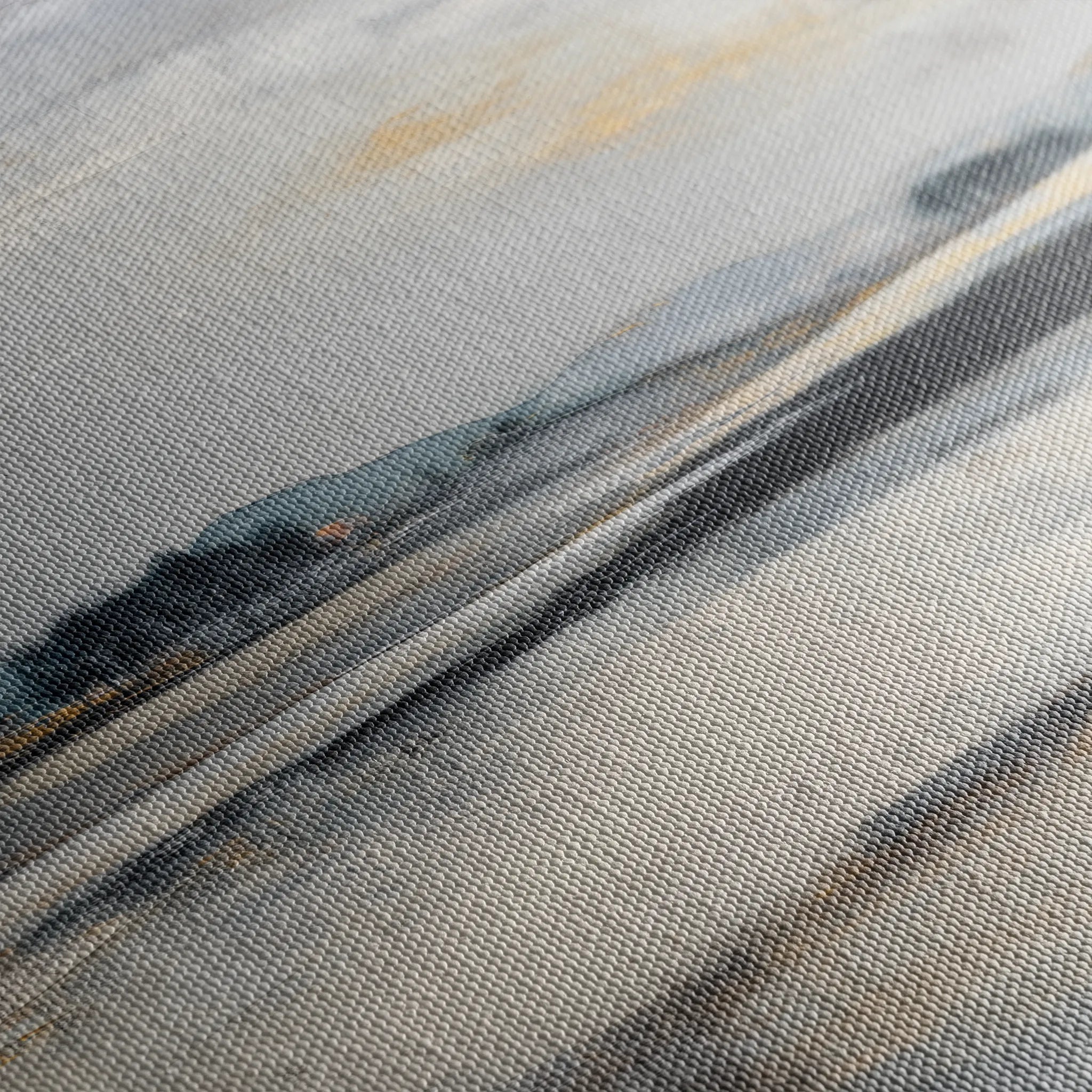 Abstract 1030 Canvas Art 16" x 16" / 40 x 40 cm / Black