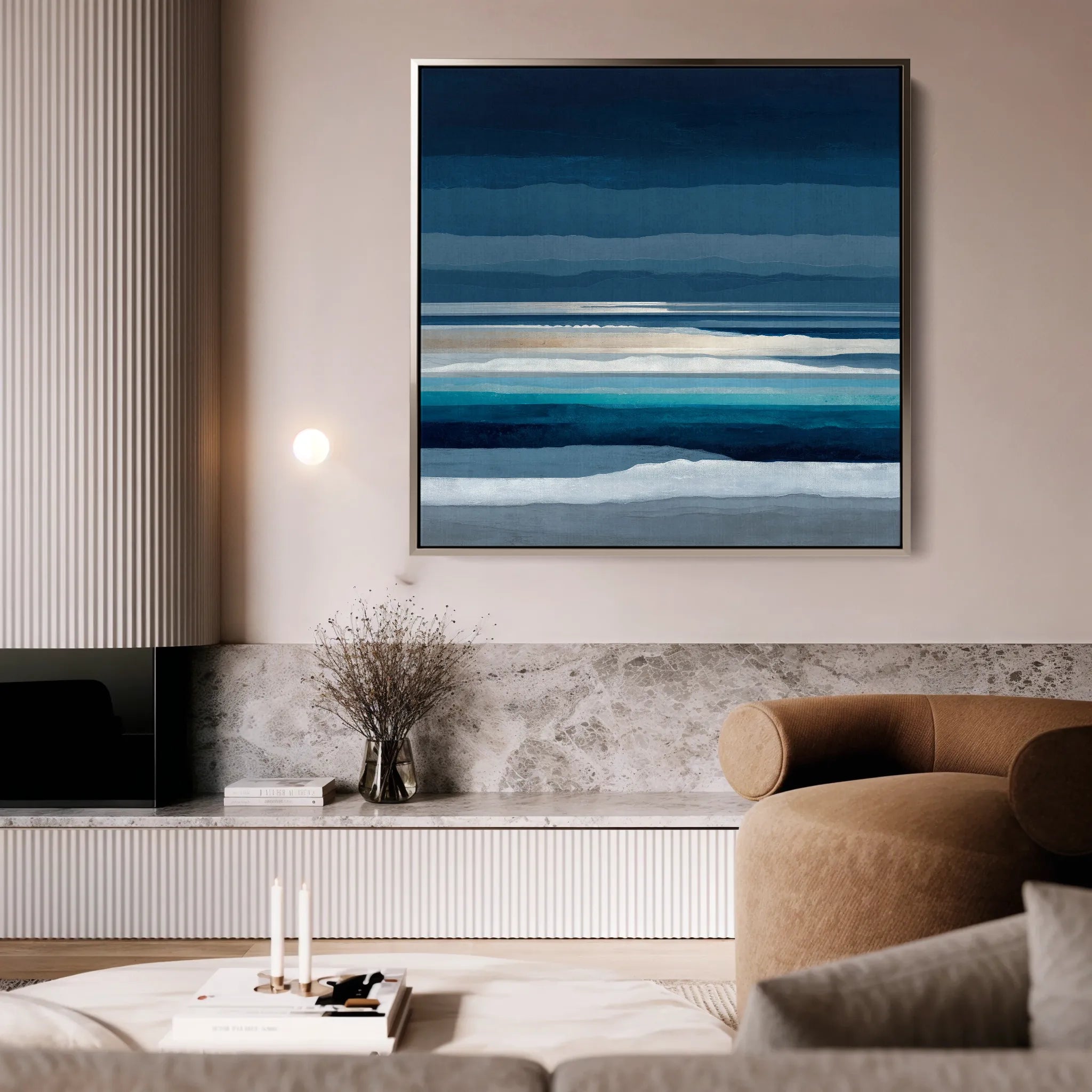 Abstract 1031 Canvas Art 16" x 16" / 40 x 40 cm / Black