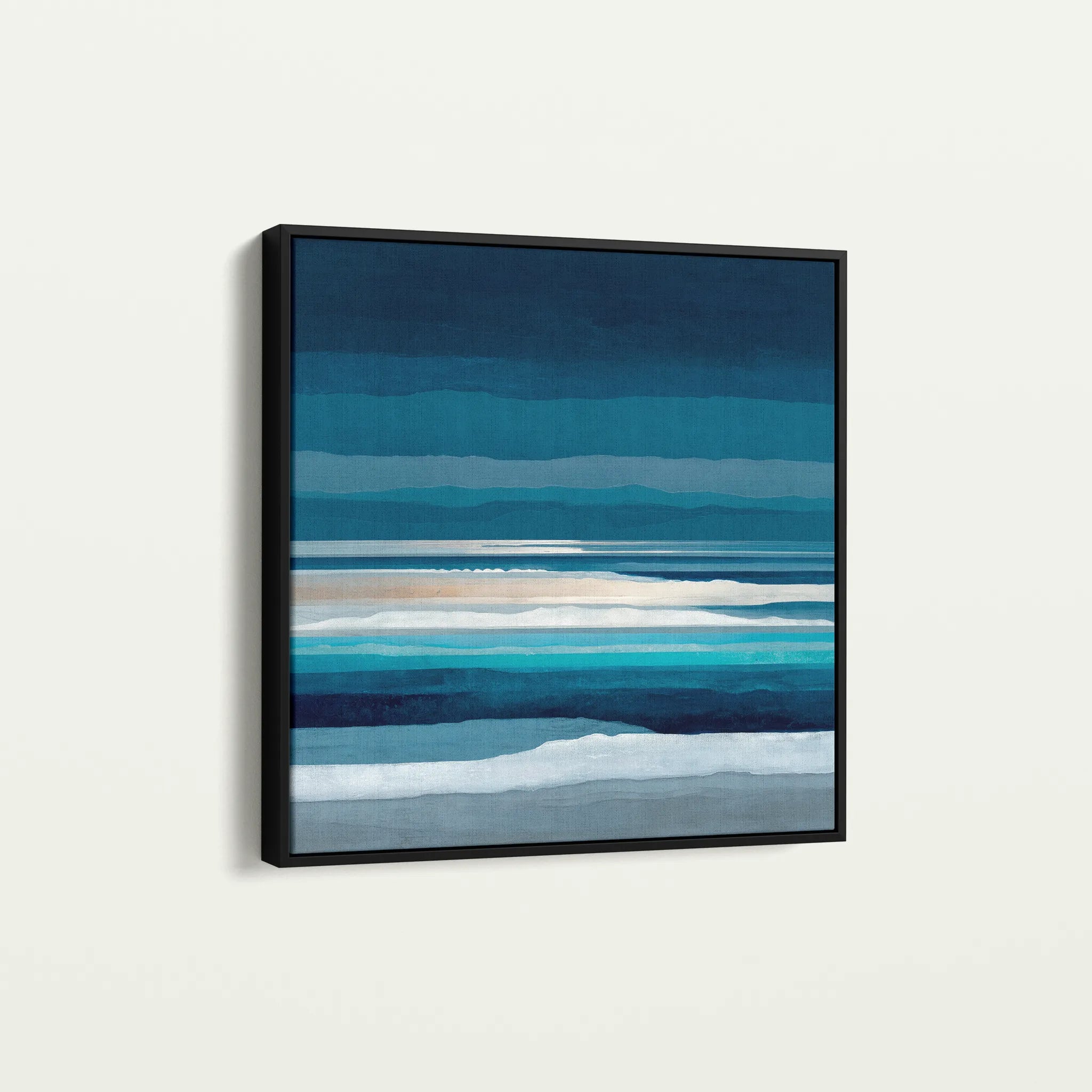 Abstract 1031 Canvas Art 16" x 16" / 40 x 40 cm / Black