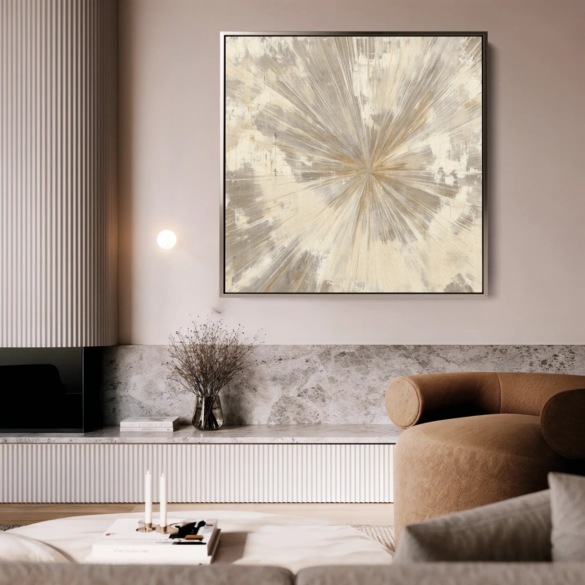 Abstract 1033 Canvas Art 16" x 16" / 40 x 40 cm / Black