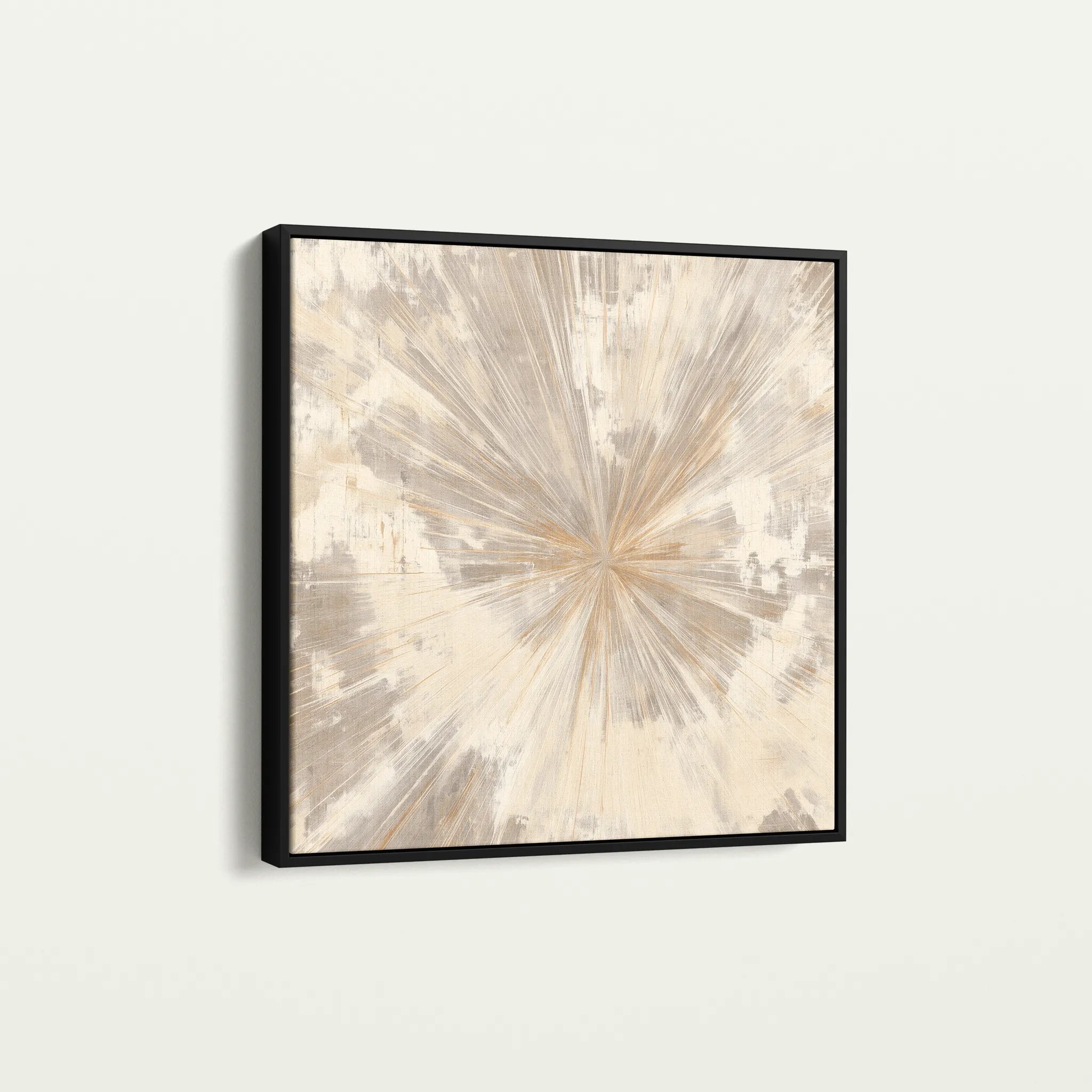 Abstract 1033 Canvas Art 16" x 16" / 40 x 40 cm / Black