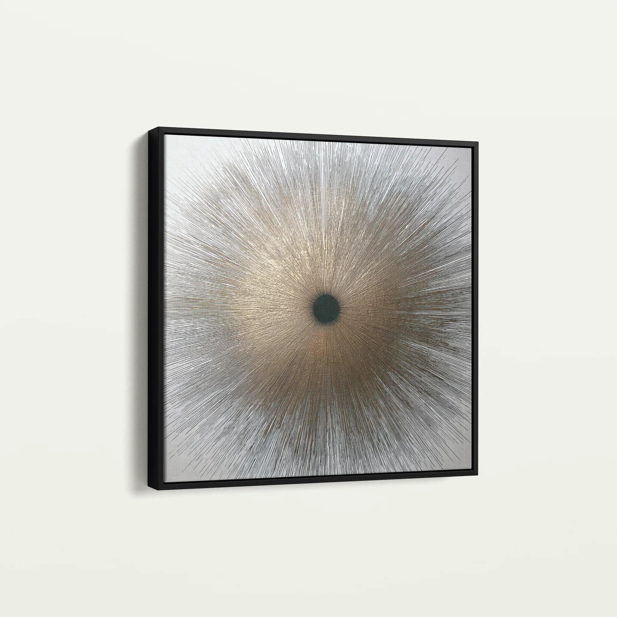 Abstract 1034 Canvas Art 16" x 16" / 40 x 40 cm / Black
