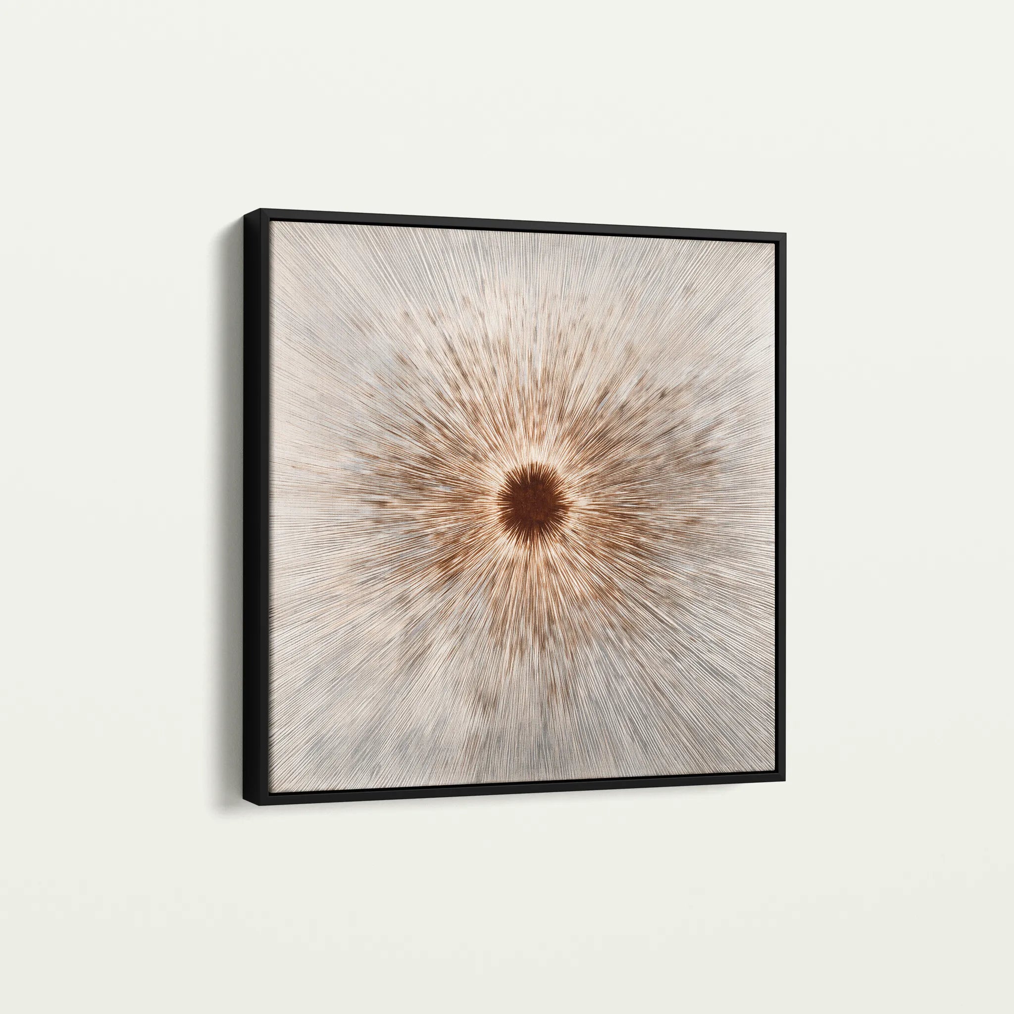 Abstract 1035 Canvas Art 16" x 16" / 40 x 40 cm / Black