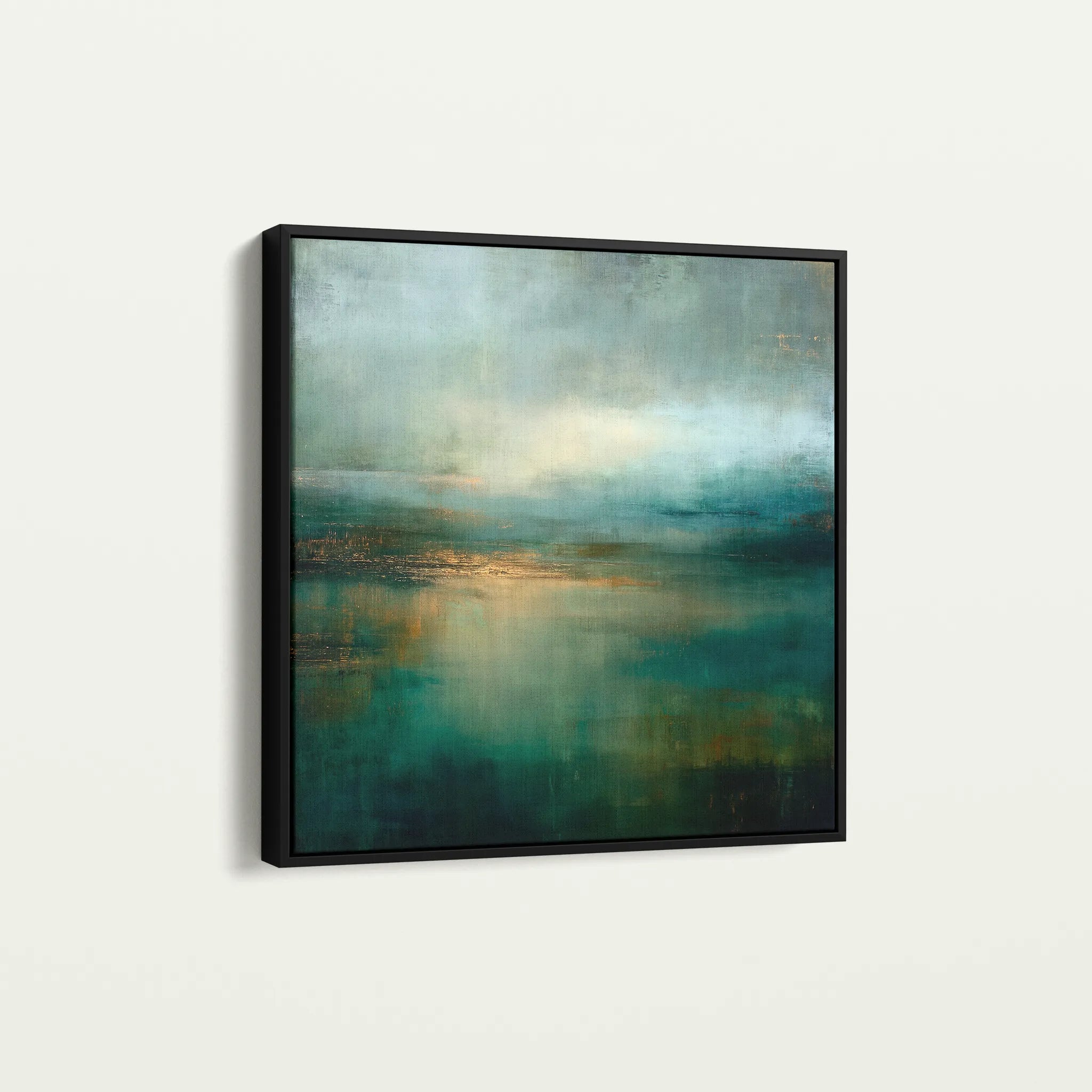 Abstract 1039 Canvas Art 16" x 16" / 40 x 40 cm / Black
