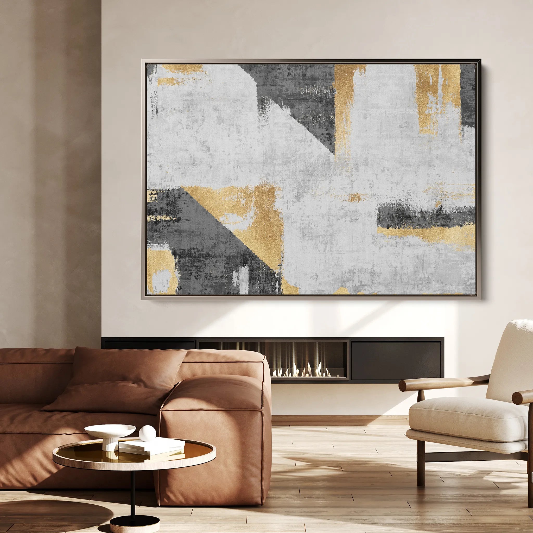 Abstract 104 Canvas Art 18" x 24" / 45 x 60 cm / Black