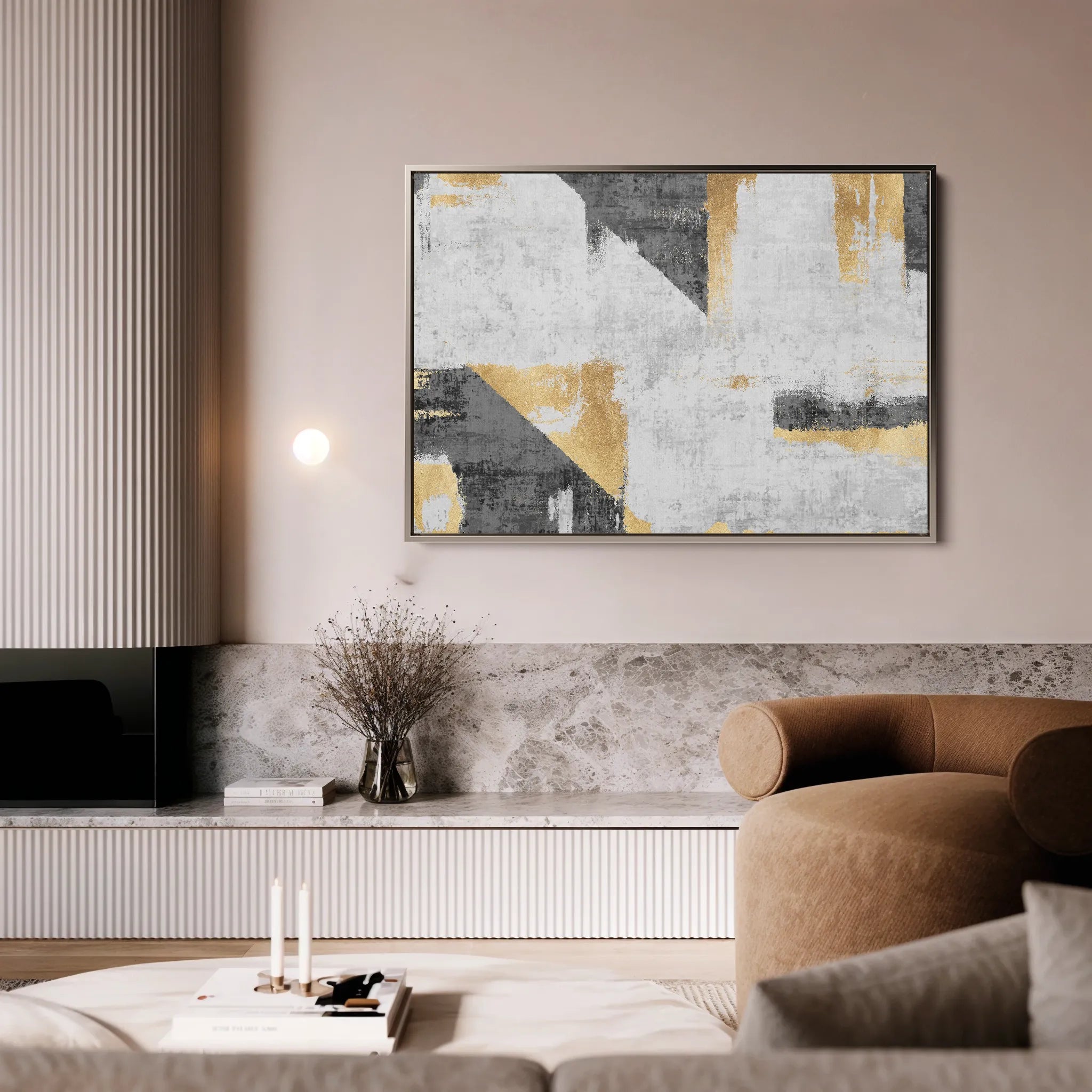 Abstract 104 Canvas Art 18" x 24" / 45 x 60 cm / Black