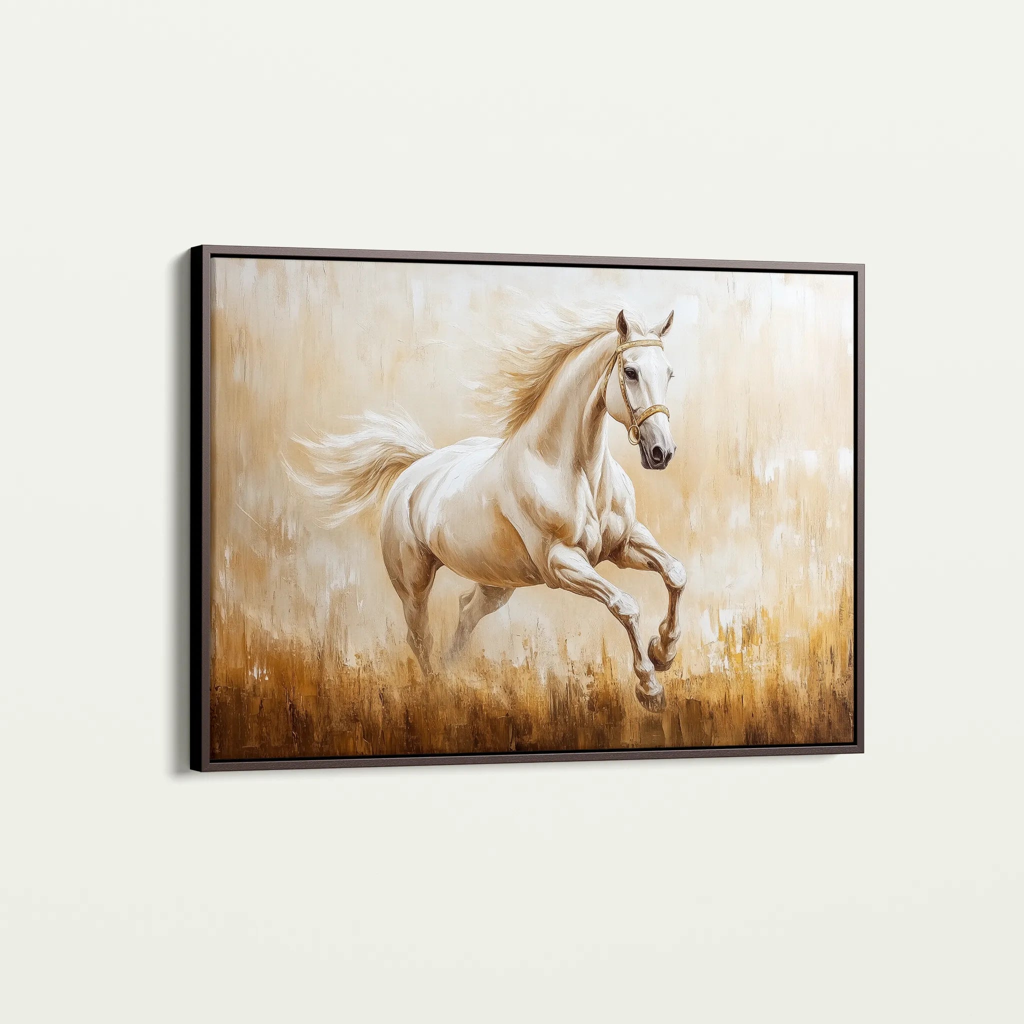 Horses 104 Canvas Art 18" x 24" / 45 x 60 cm / Black